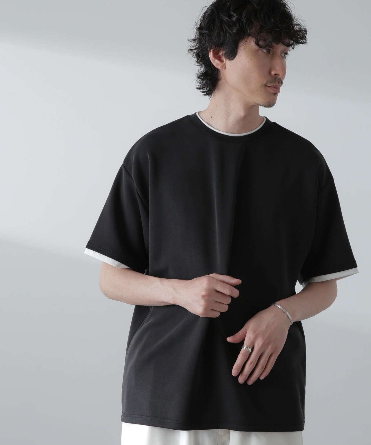 バックステッチリラックスダンボールTシャツ 半袖 6724124240
