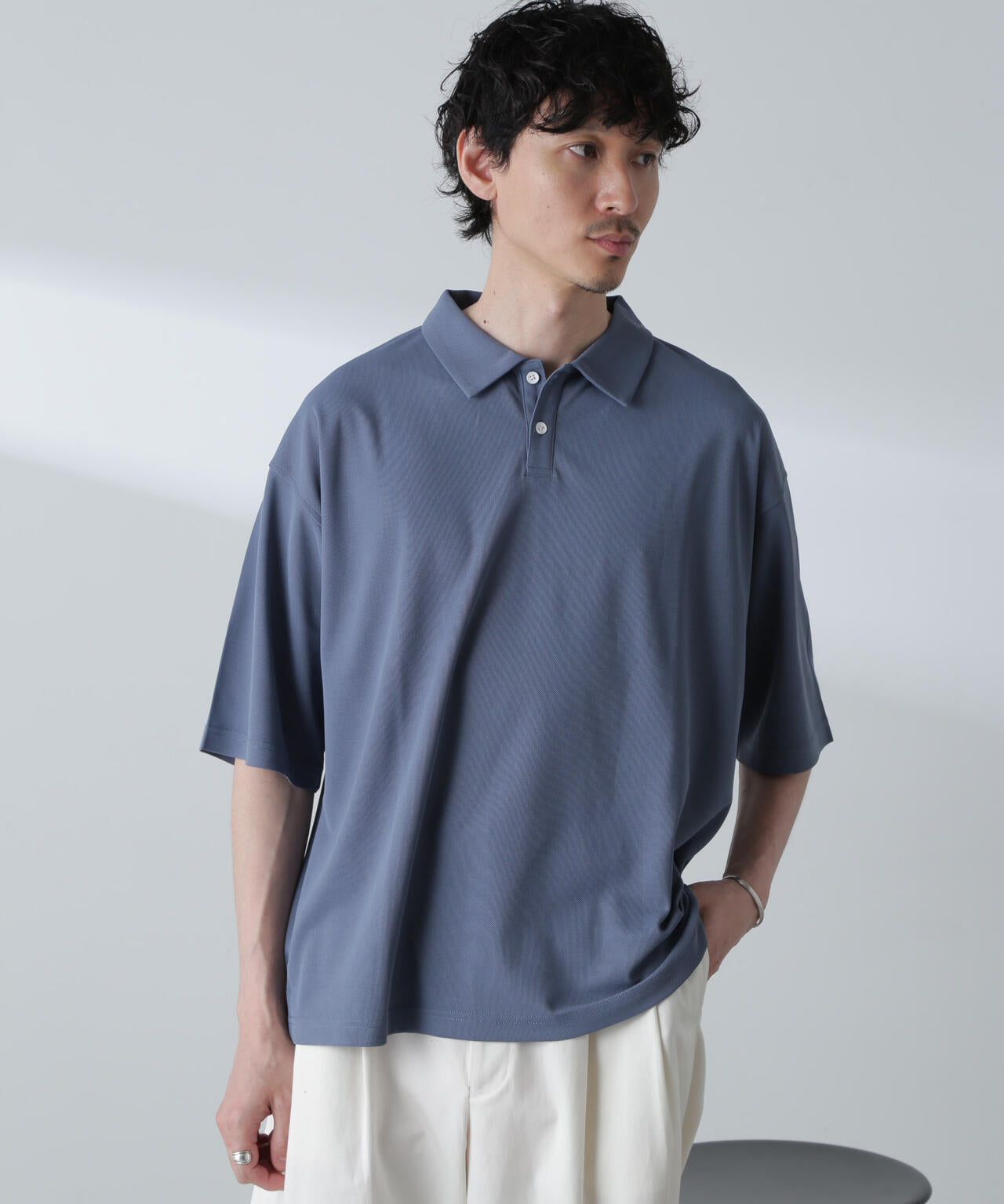 ドライカノコワイドポロシャツ 半袖 6724124253