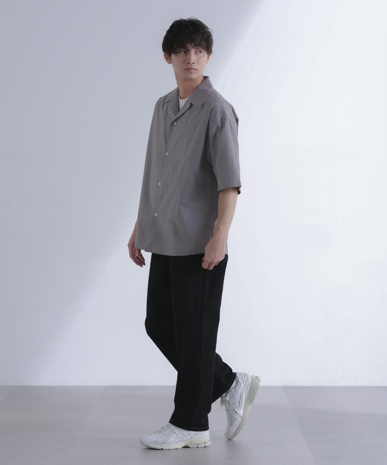 「大人のワイドシャツ」オープンカラー 半袖 6684121215