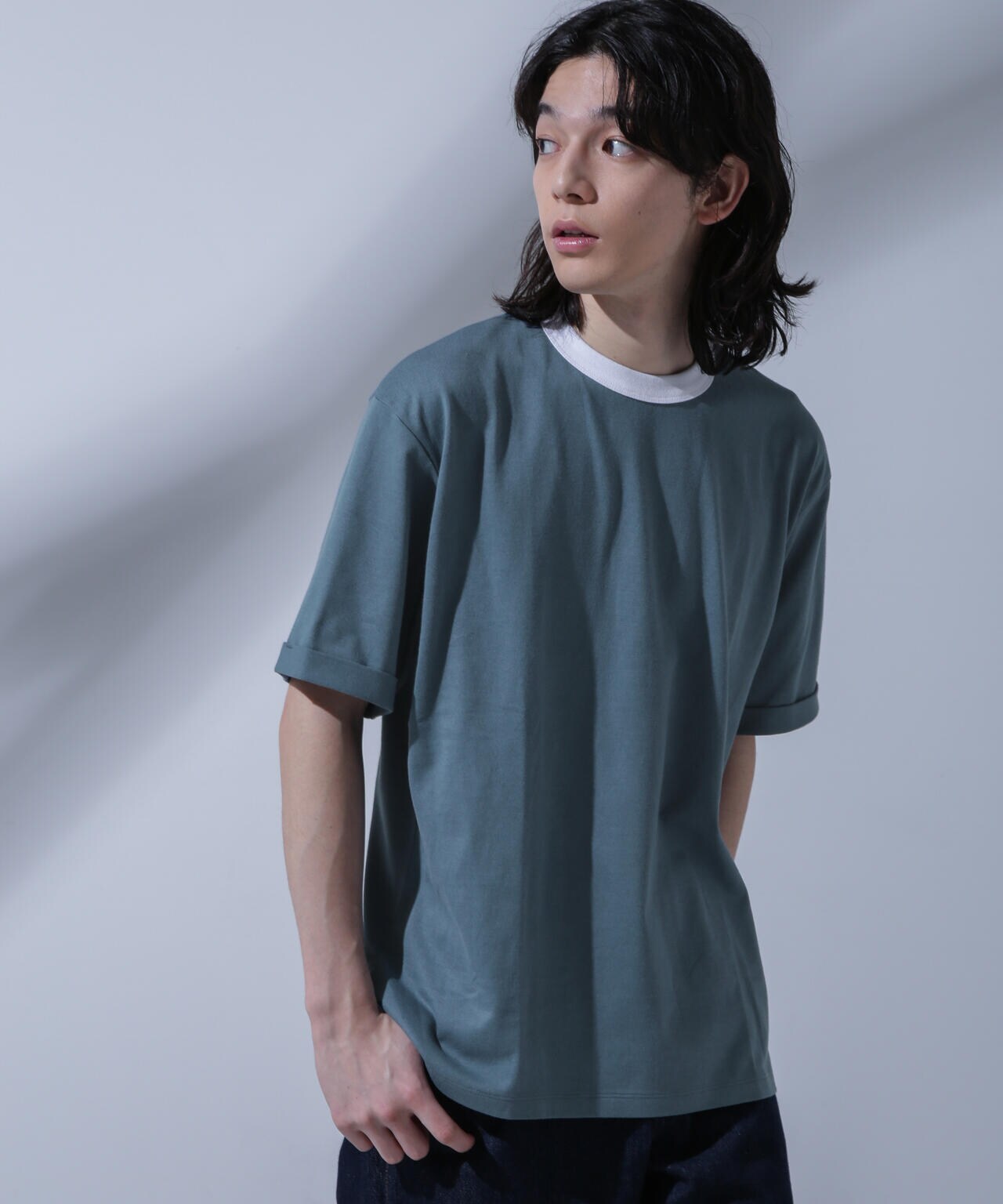 Anti Soaked 汗染み防止 リンガーネックTシャツ 6684124215