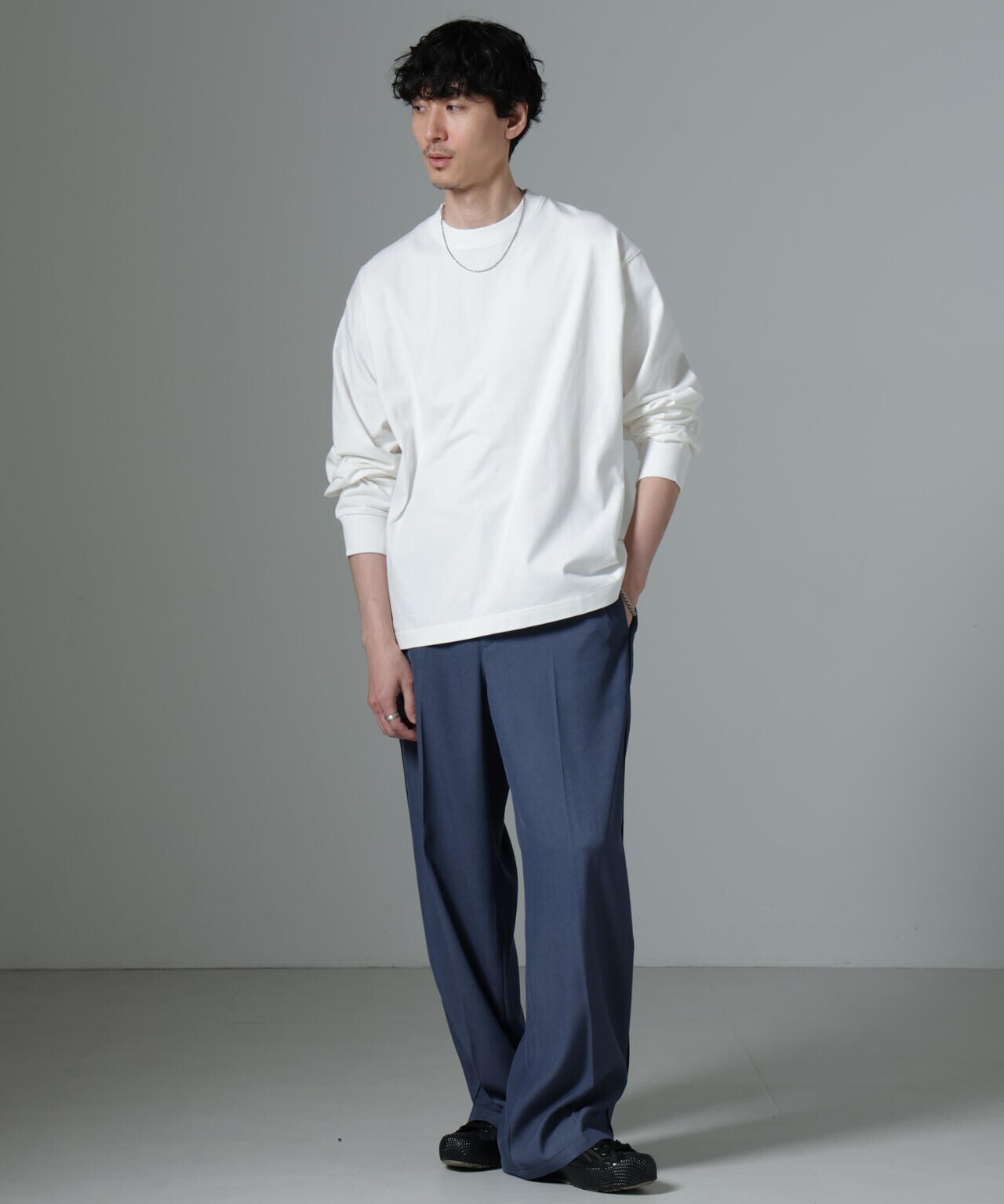 ビッグシルエットワンポイントTシャツ 長袖 6725123204