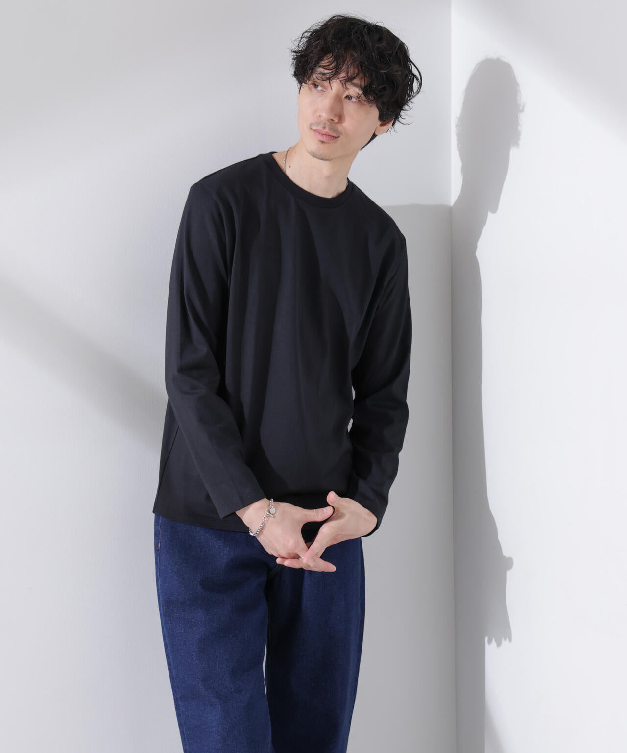 【大人気シリーズ】Anti Soaked(R)汗染み防止 クルーネックTシャツ 長袖 6685123201