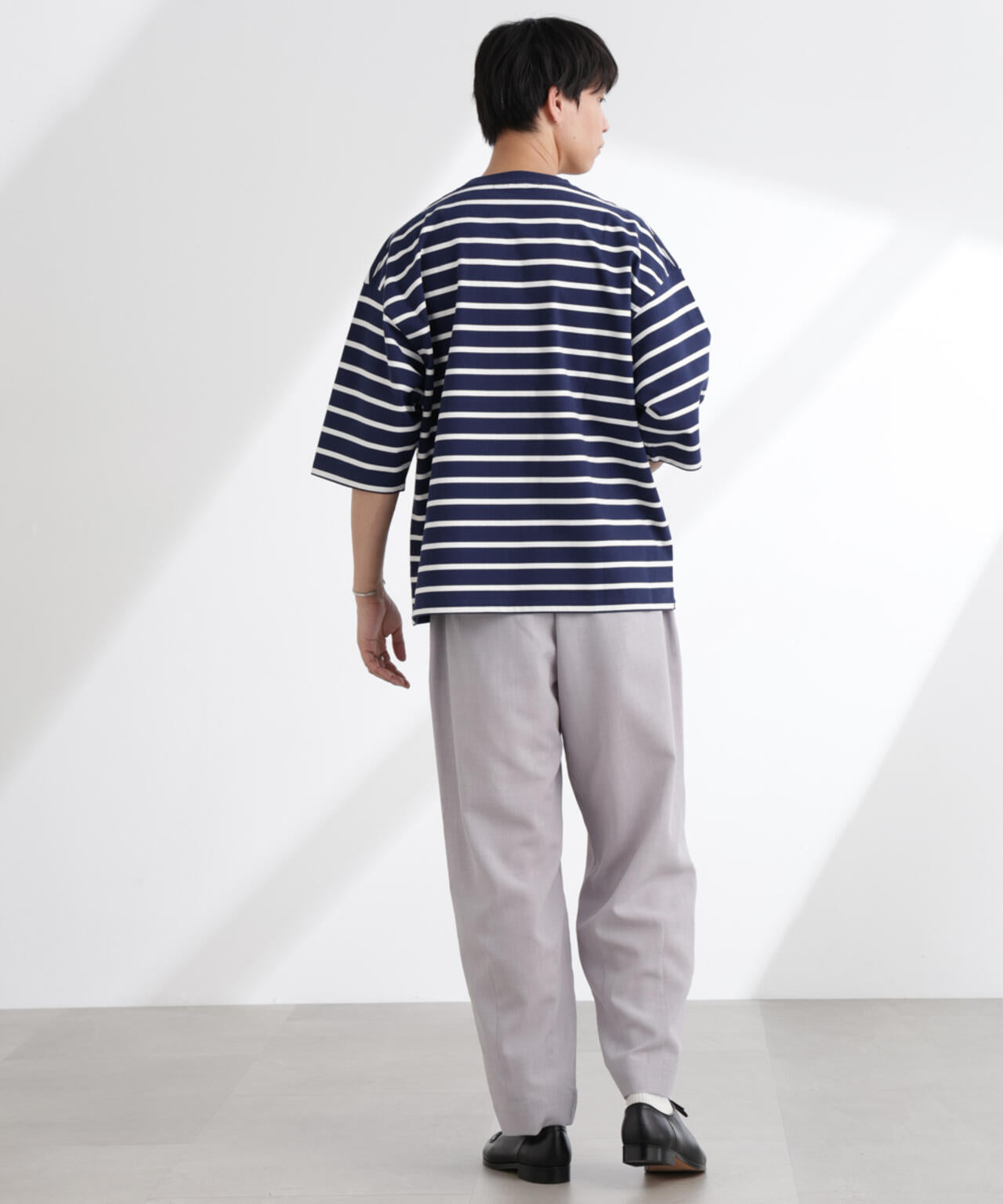 ルーズフィットワイドスリーブTシャツ 7分袖 6725124224