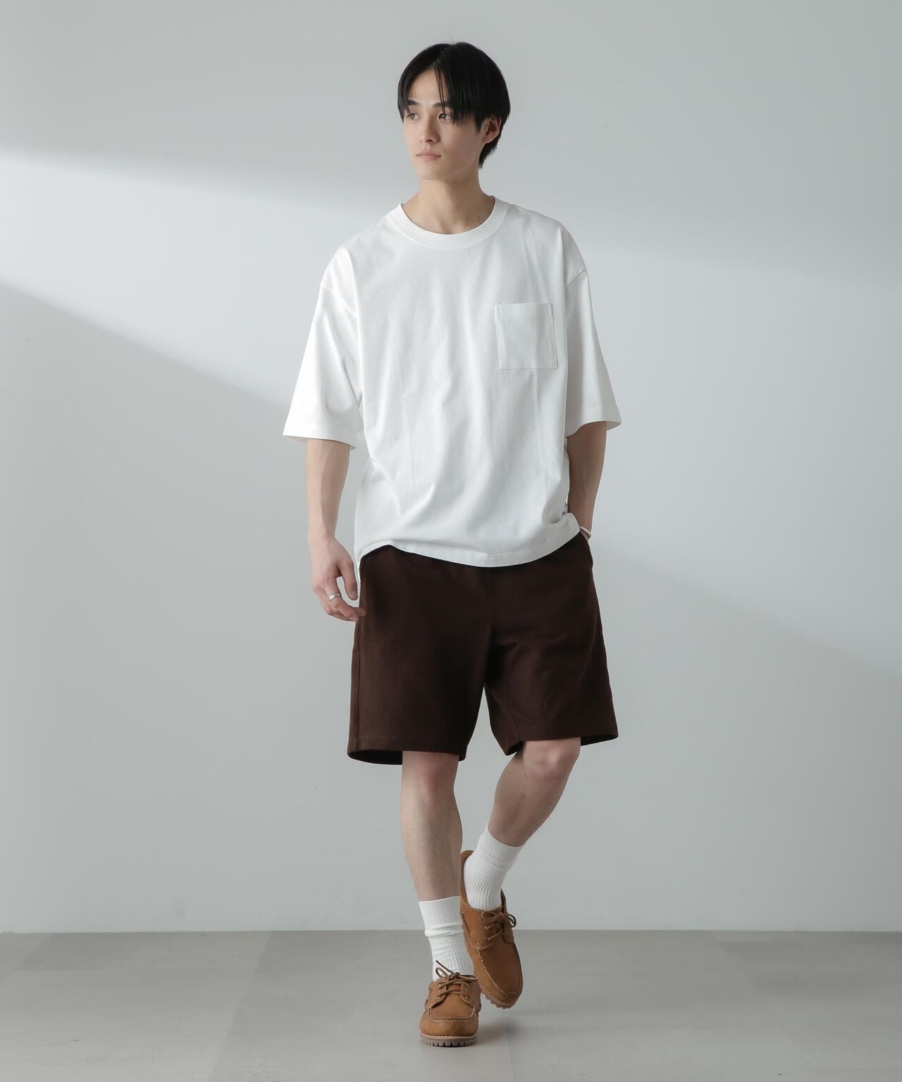 ヘリンボーン起毛ショートパンツ(セットアップ可) 6724128201