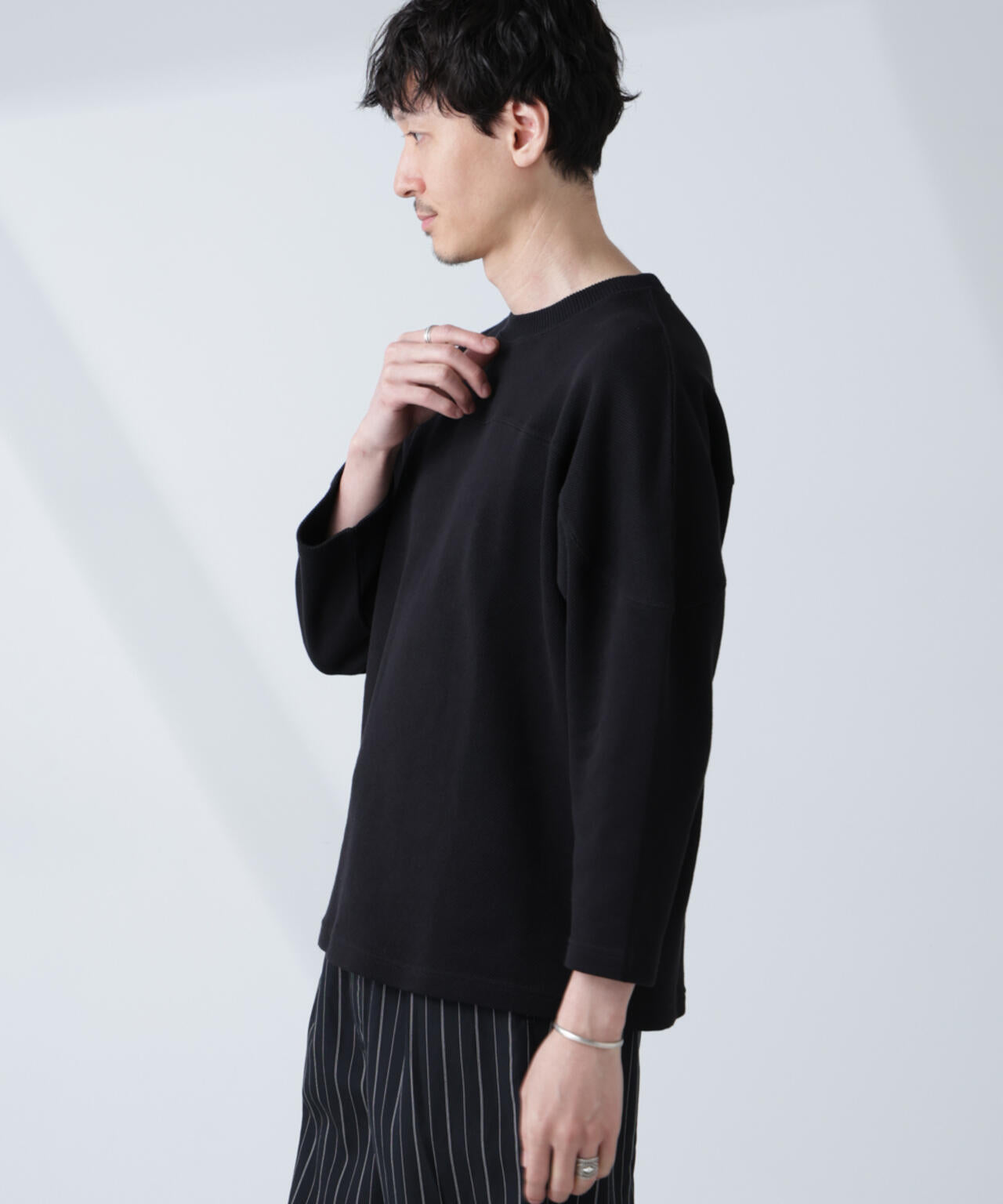 変形ハニカムジャガードフットボールTシャツ 6685123221