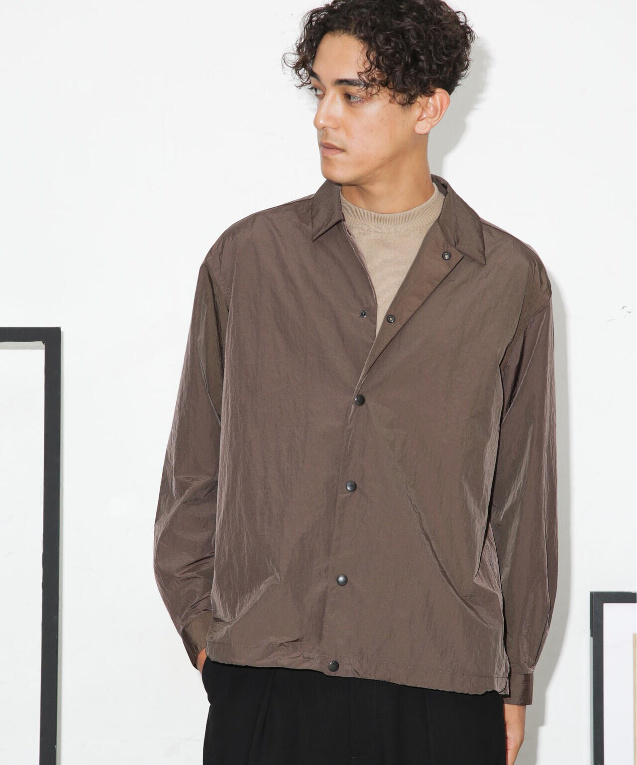ナイロンヘムシャーリングシャツブルゾン 6683220221