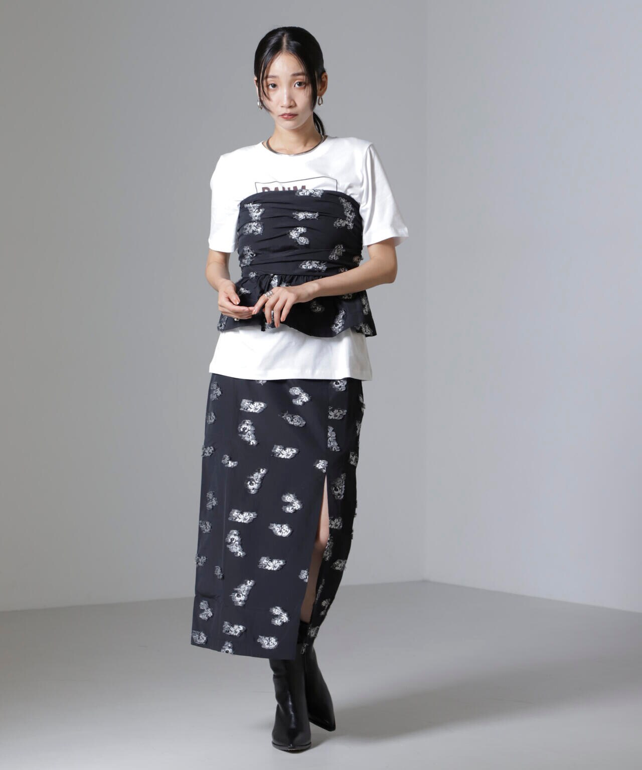 Baum und Pferdgarten/Flower Jacquard スカート(セットアップ可) 6714230013