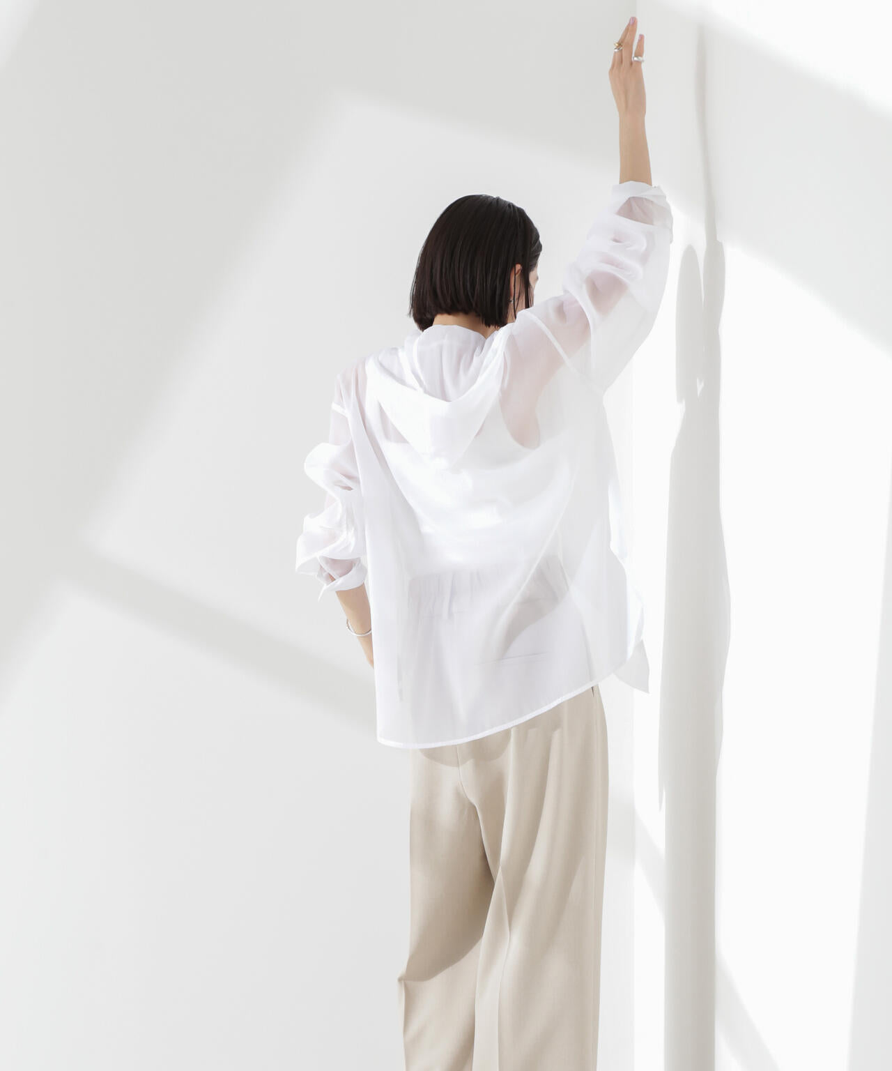 シアーフードシャツ 6735120316