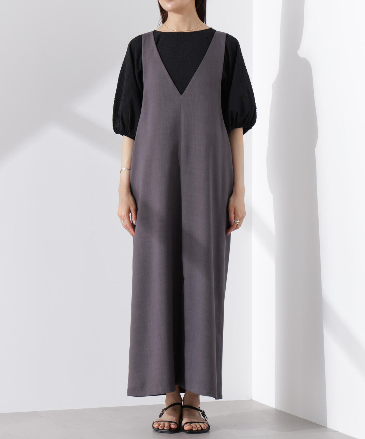 前後2wayサロペットワンピース 6735119330