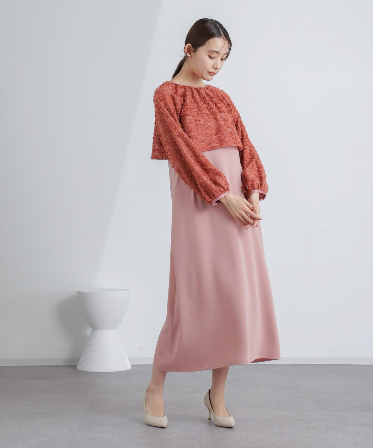 前後2WAYボレロ付きキャミワンピース 6694119309