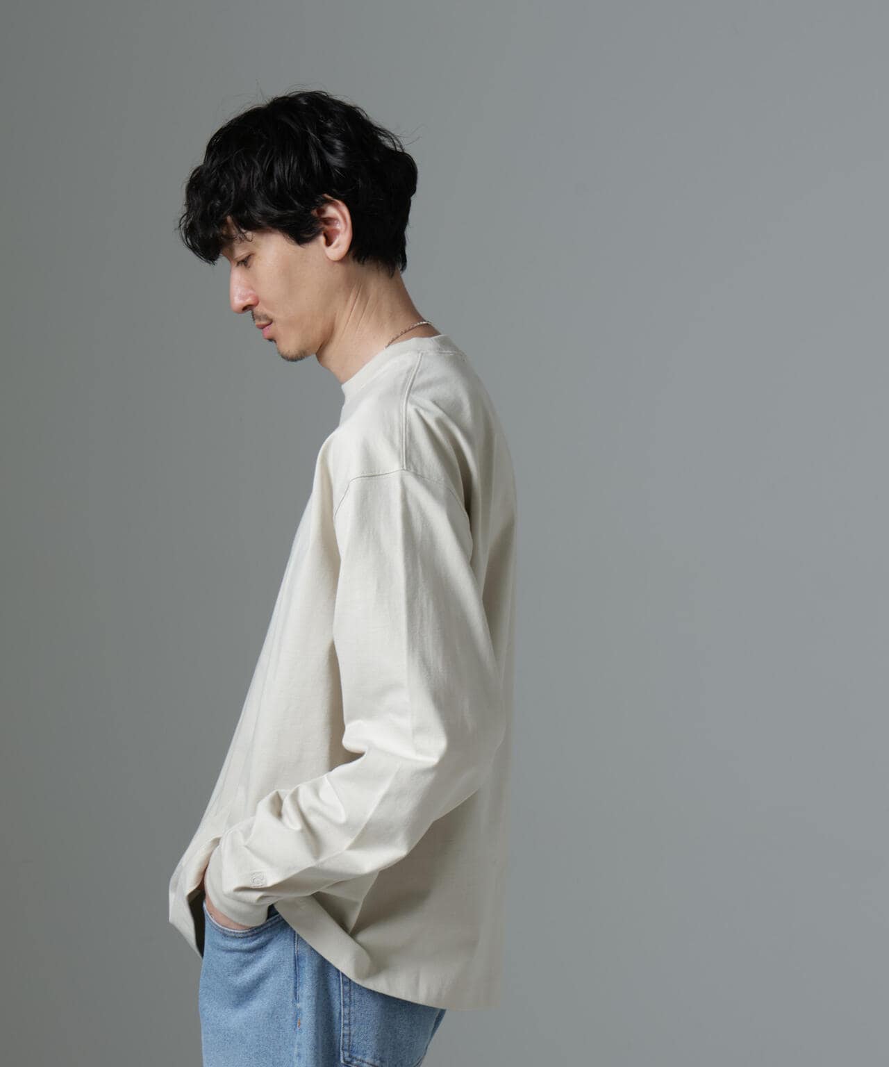 ビッグシルエットワンポイントTシャツ 長袖 6725123204