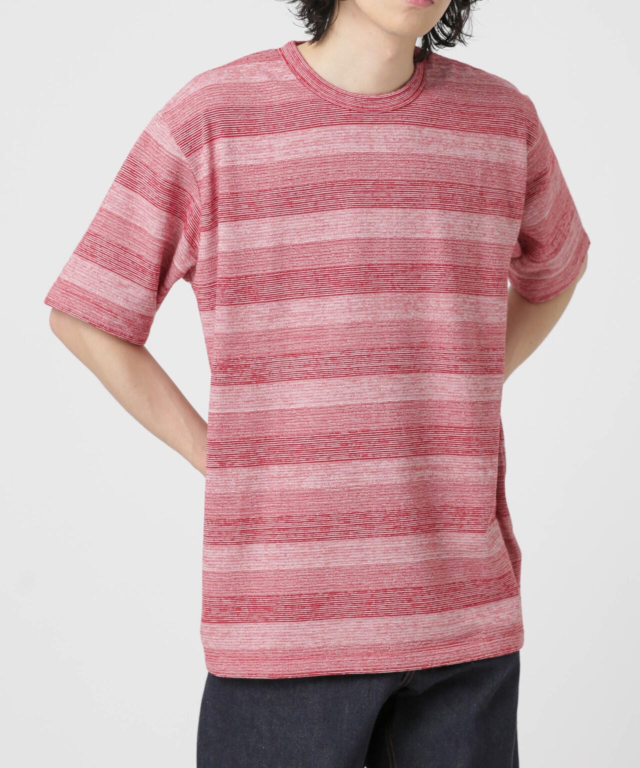 LB.03/メランジボーダークルーネックTシャツ 6683124232