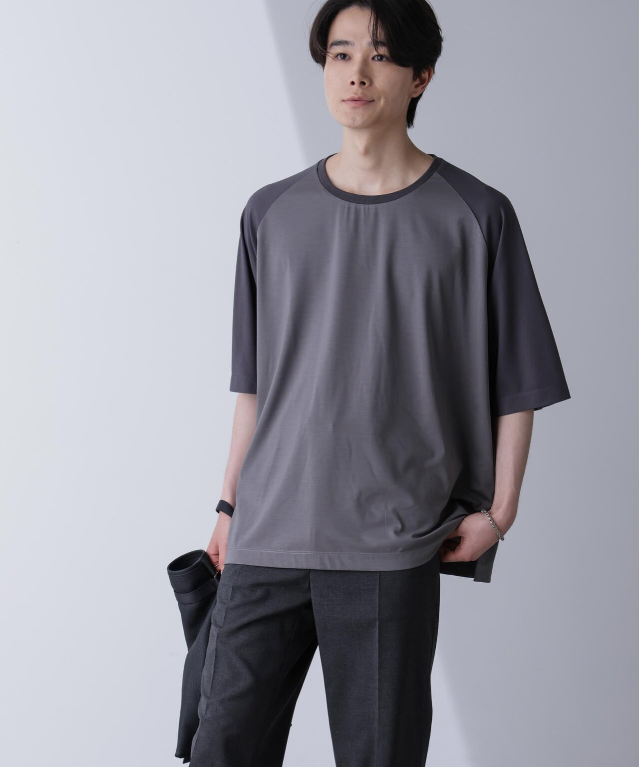 WEB限定/ワイドシルエットラグランTシャツ 半袖 6724224207