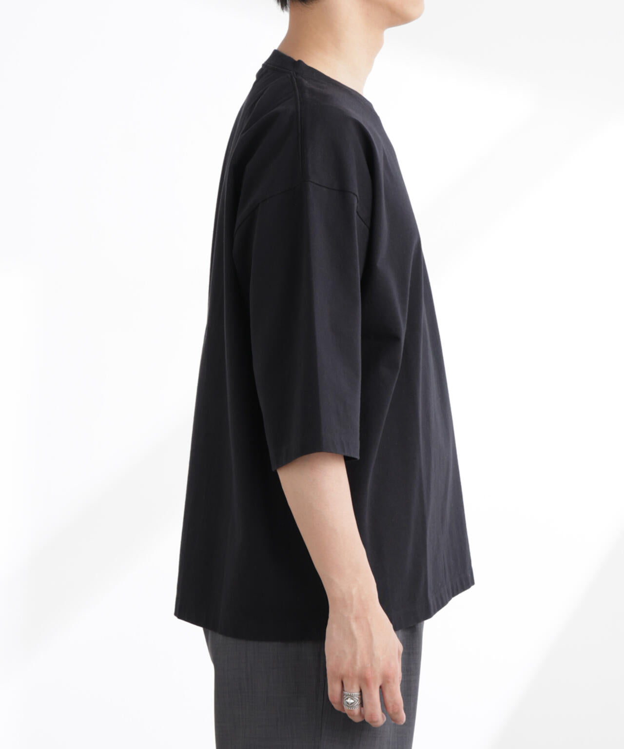ルーズフィットワイドスリーブTシャツ 7分袖 6725124224