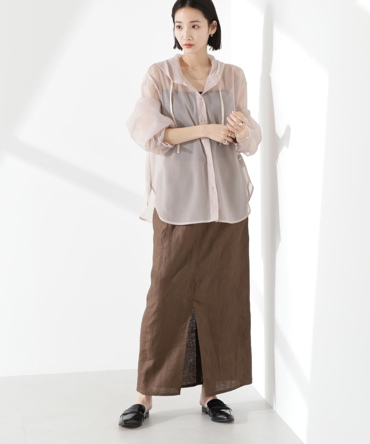 シアーフードシャツ 6735120316