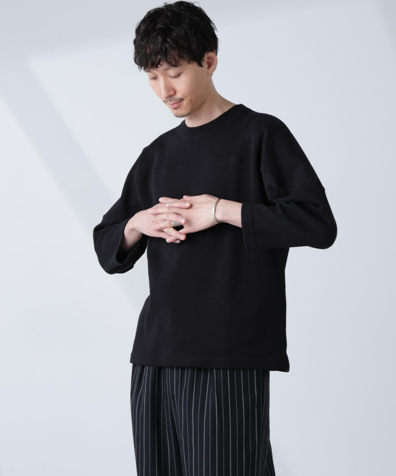 変形ハニカムジャガードフットボールTシャツ 6685123221