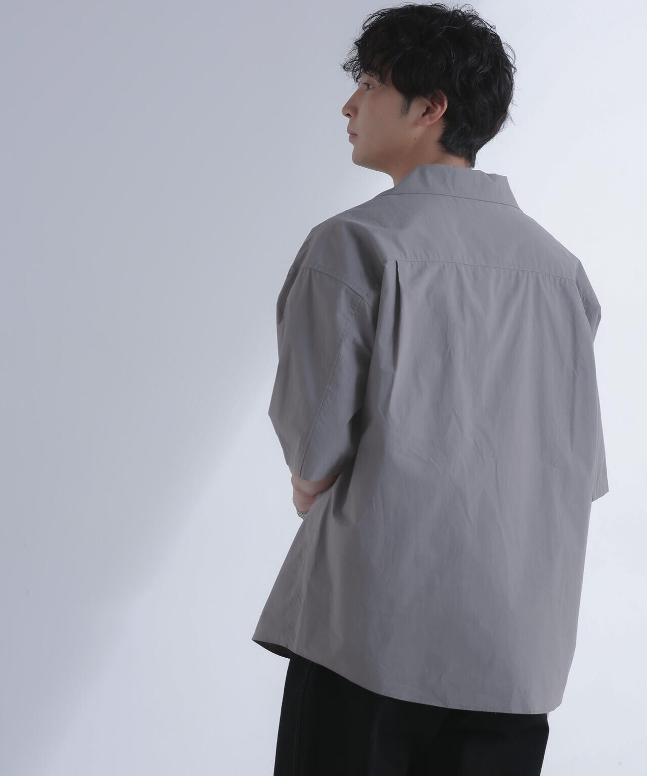 「大人のワイドシャツ」オープンカラー 半袖 6684121215