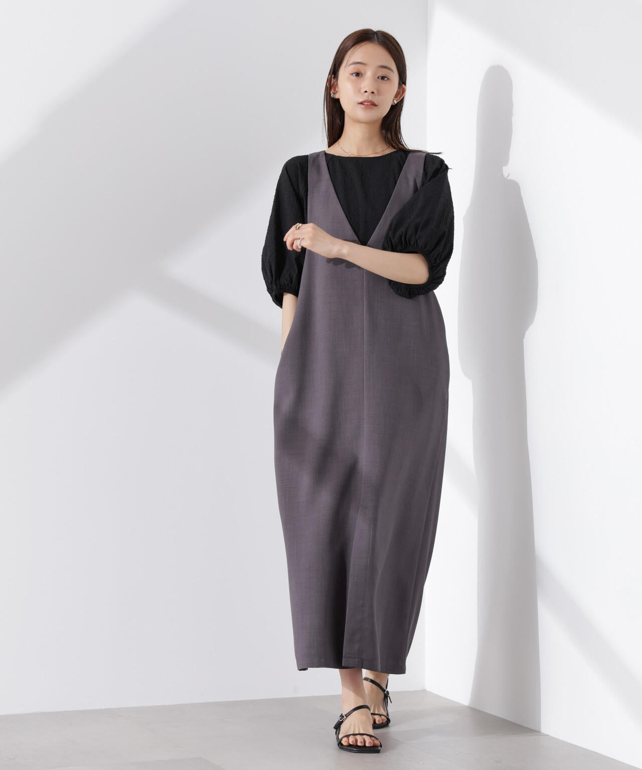 前後2wayサロペットワンピース 6735119330