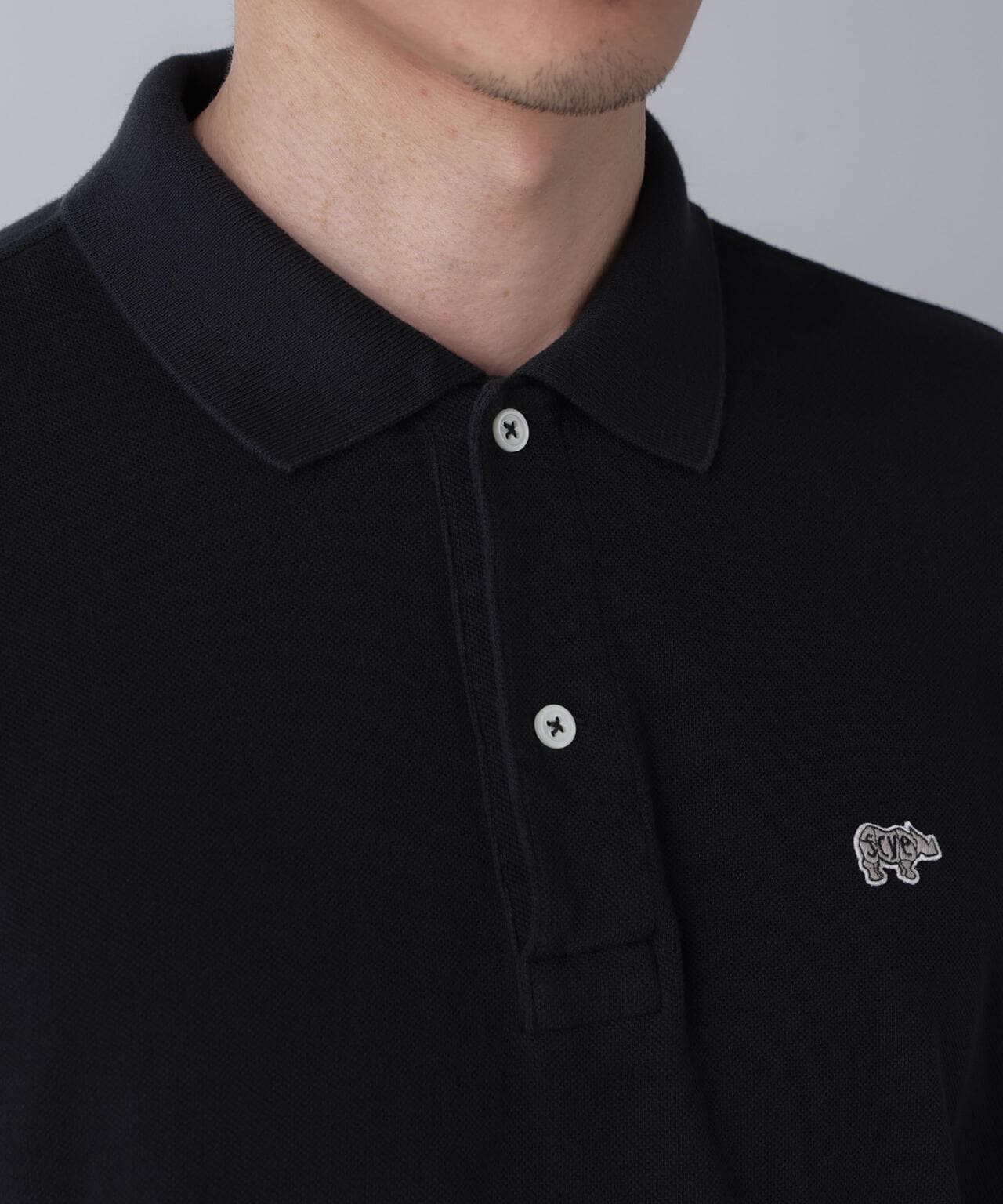 SCYE/Cotton Pique Henley Neck Shirt 6704124017