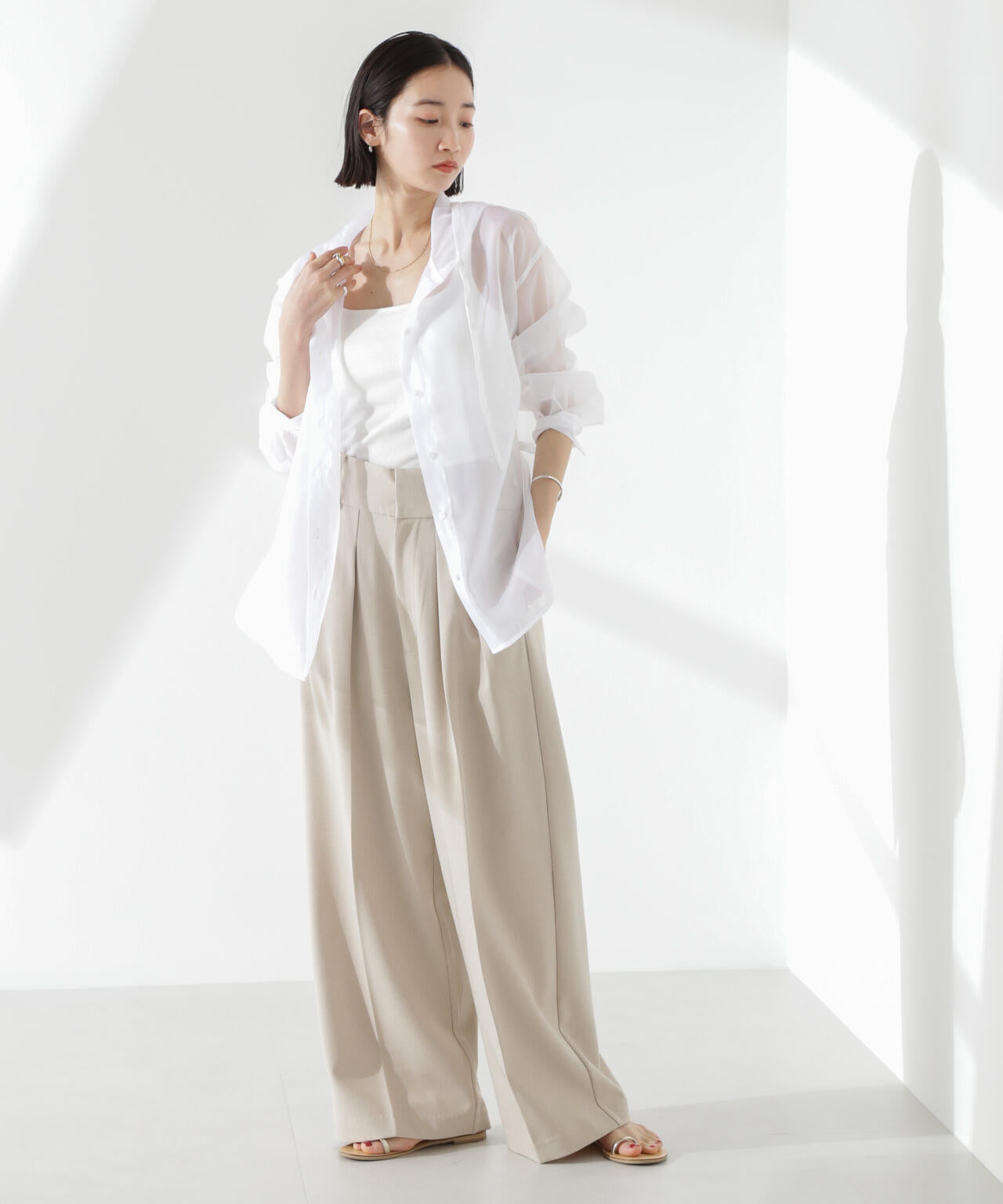シアーフードシャツ 6735120316
