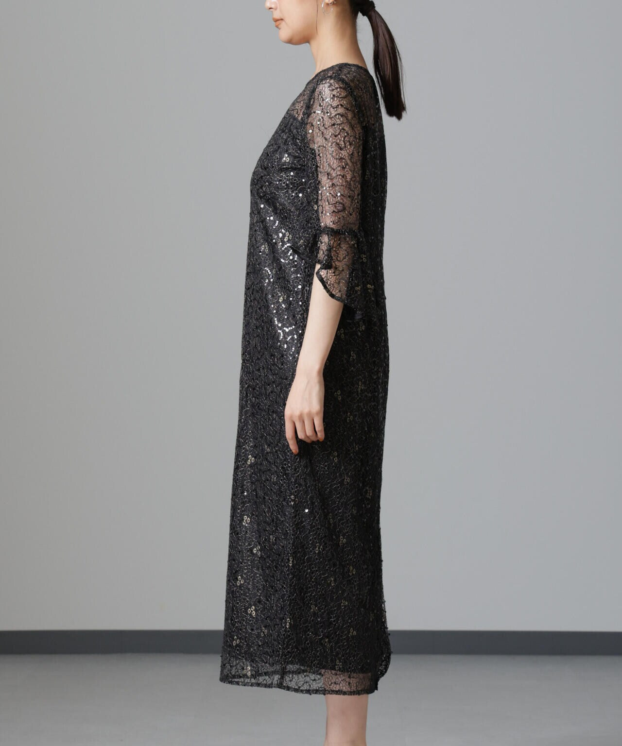 troisiemechaco/SPANGLE LACE ワンピース 6714219027