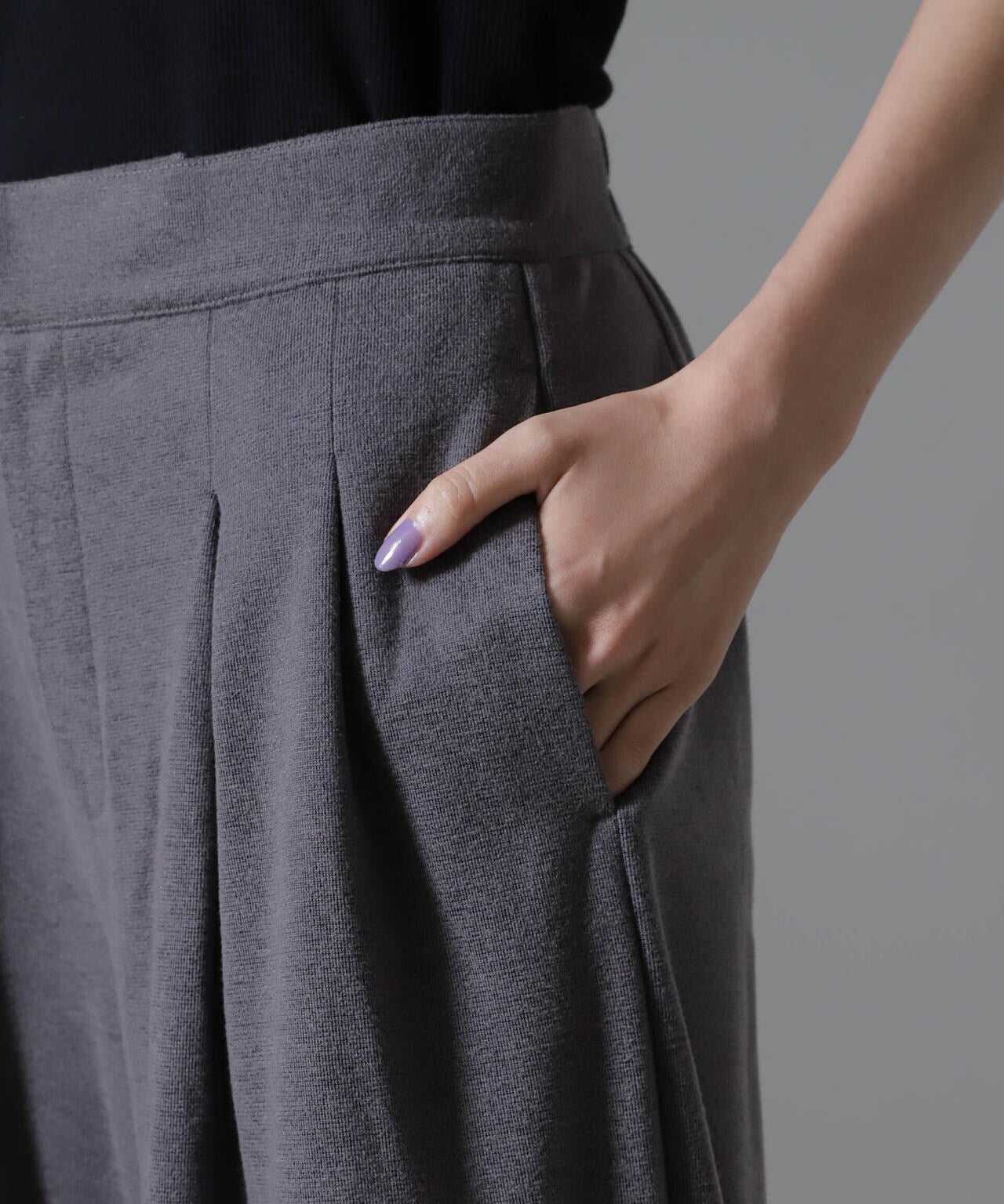 起毛カットタックワイドパンツ 6734227305