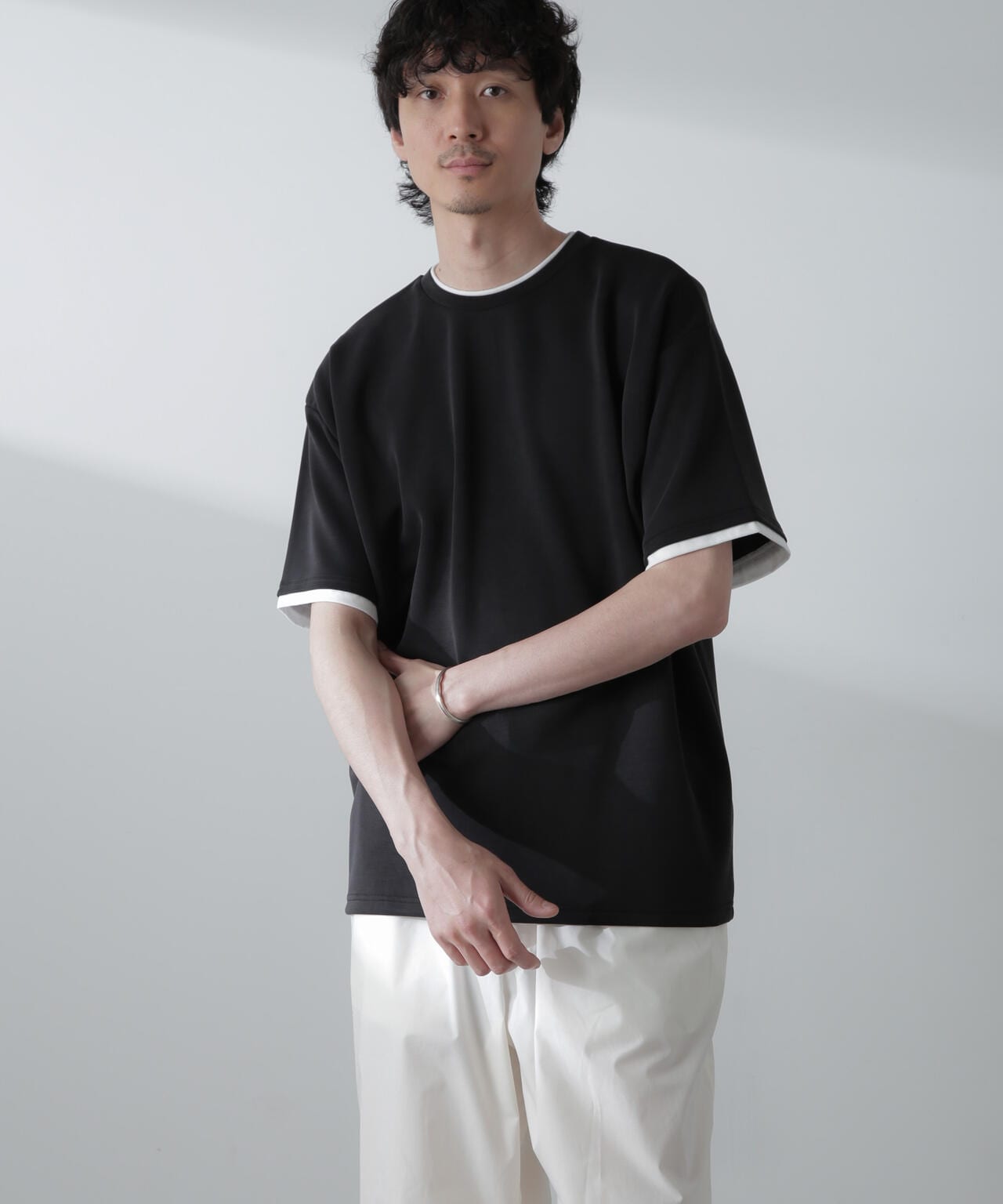 バックステッチリラックスダンボールTシャツ 半袖 6724124240