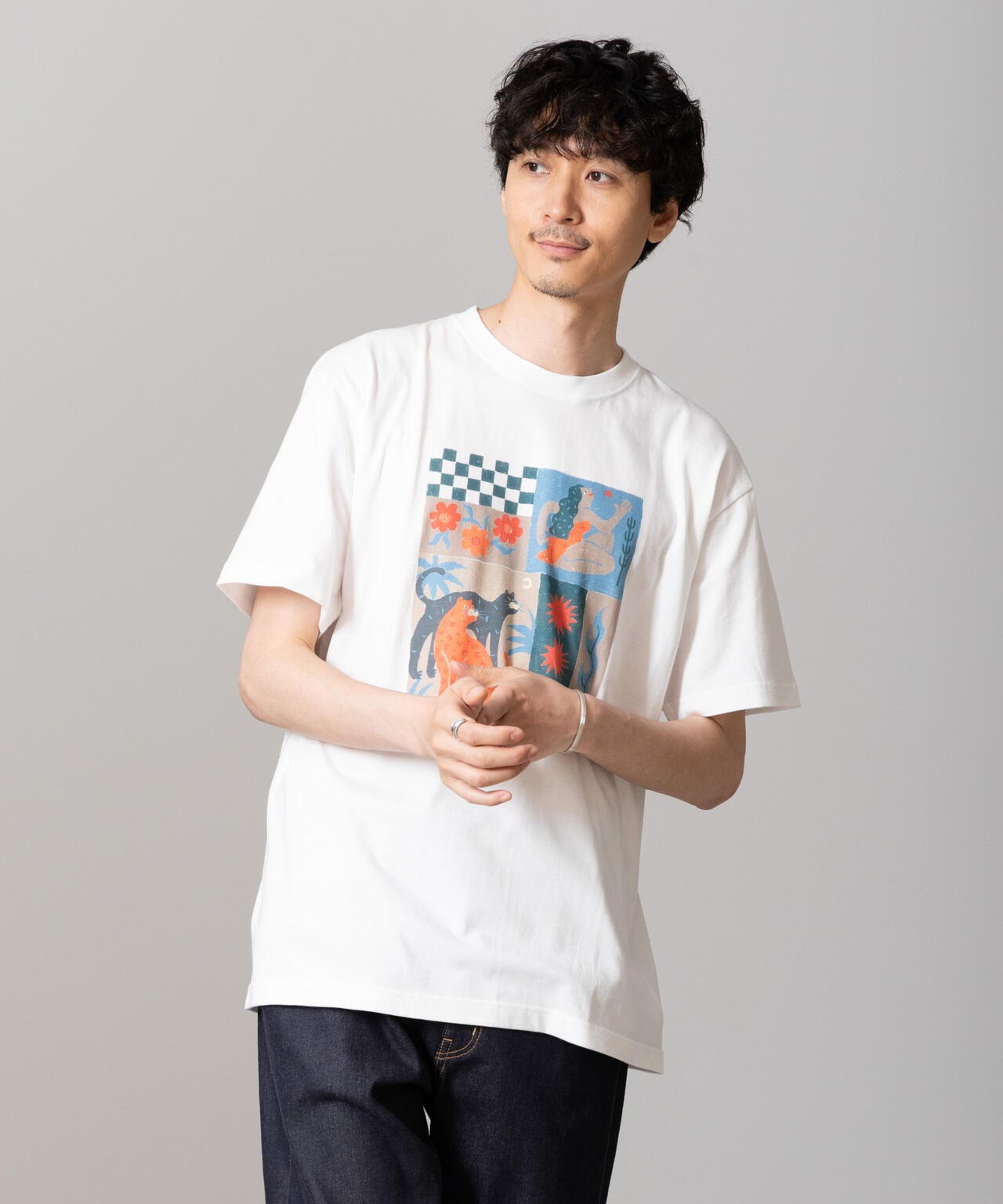 「Toyameg」modern academic TILE Tシャツ 6684224221