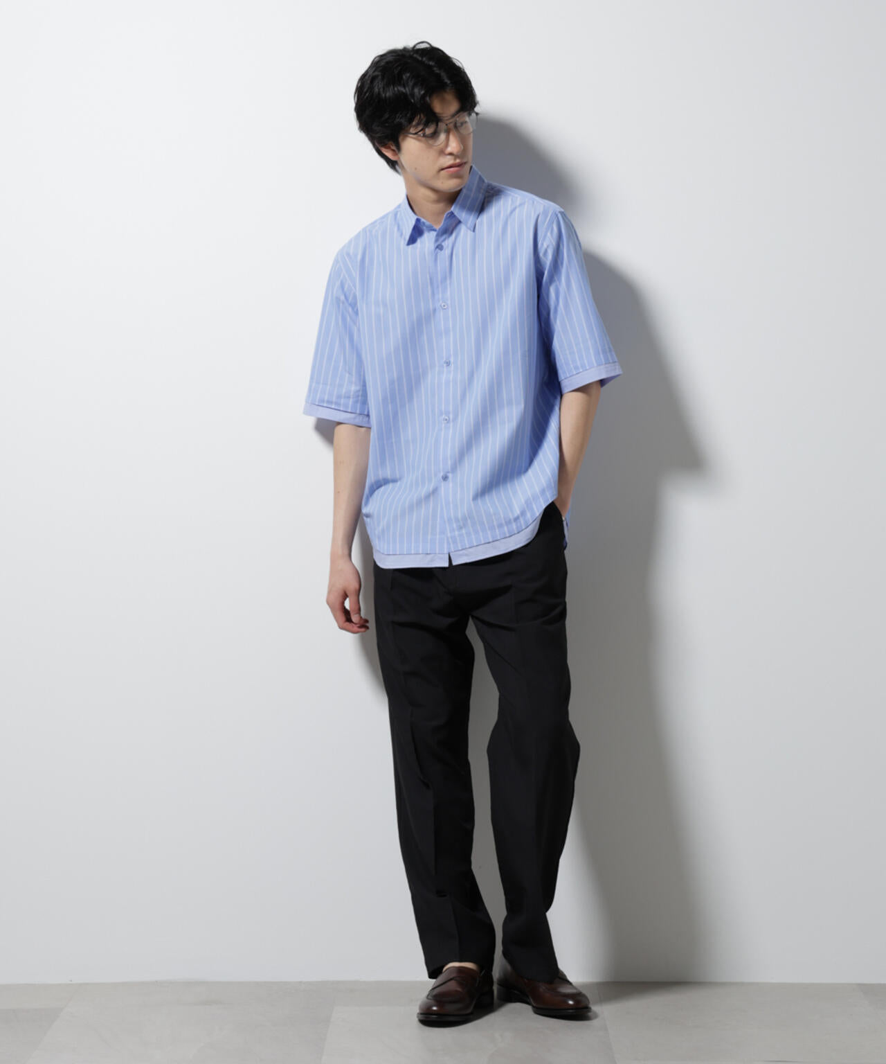 WEB限定/クレイジーストライプシャツ 半袖 2 6725121231