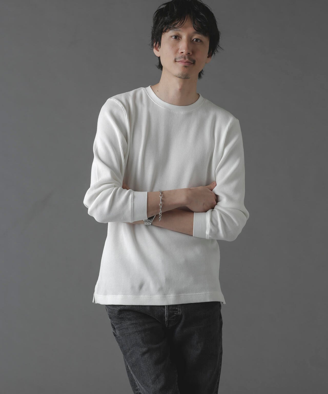 アンチスメルワッフルTシャツ 長袖 6724123212