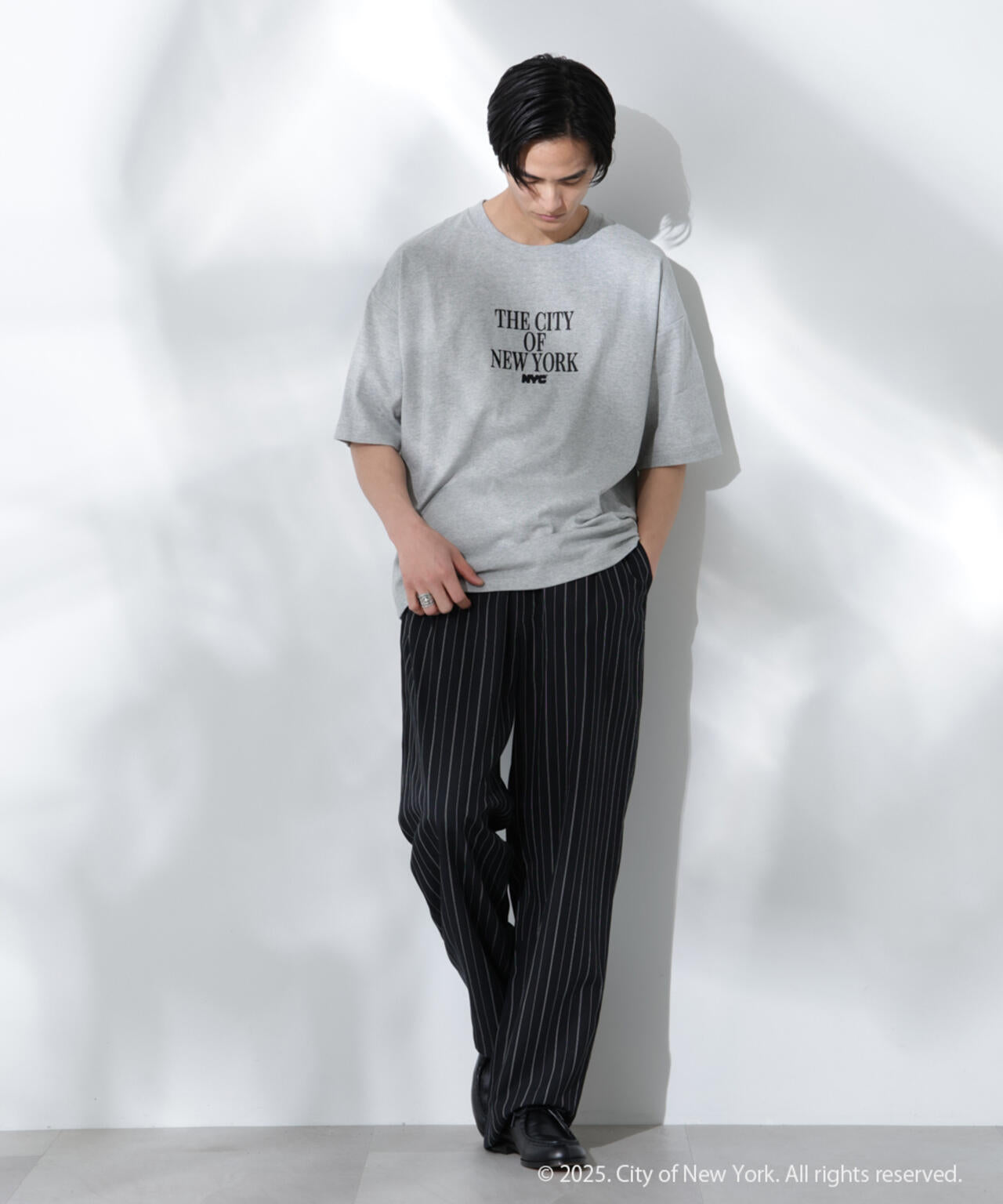 Anti Soaked(R)×NYC ロゴ刺繍 汗染み防止Tシャツ 6685124222