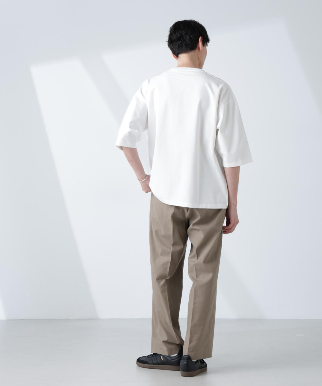 ルーズフィットワイドスリーブTシャツ 7分袖 6725124224