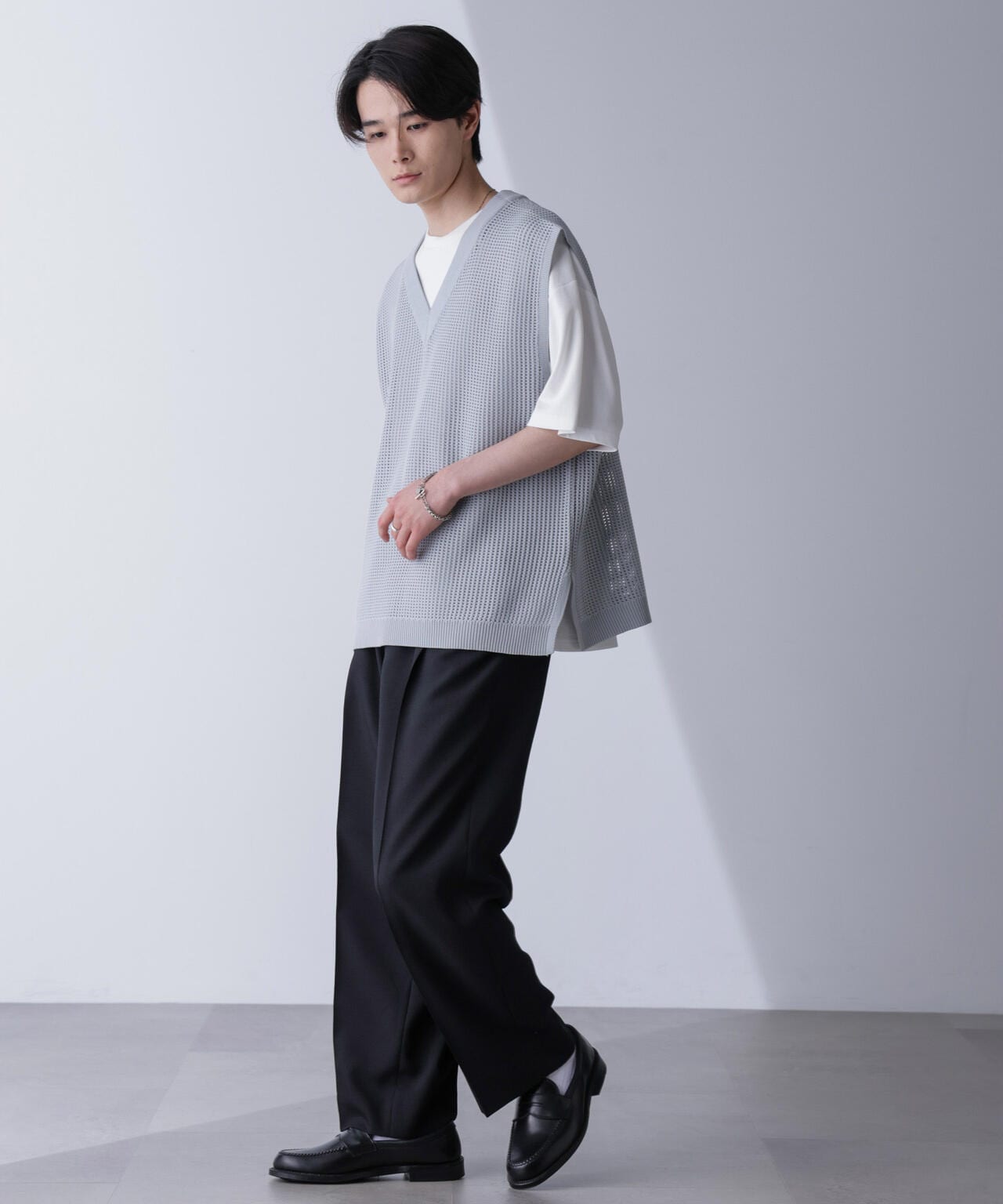 WEB限定/ルーズシルエット ニットベスト 6724222203