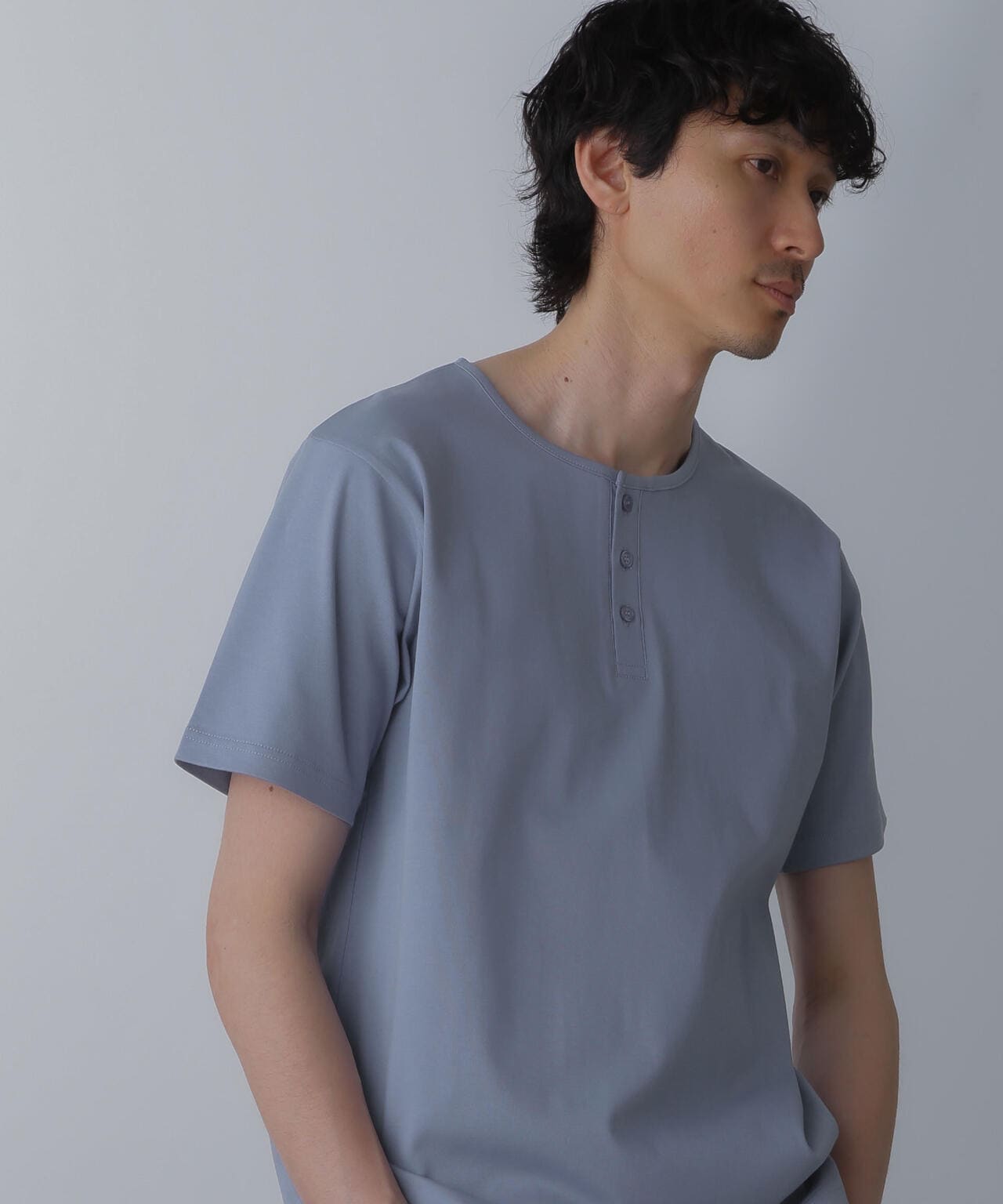 WEB限定/アンチスメル ヘンリーネックTシャツ 半袖 6724124227
