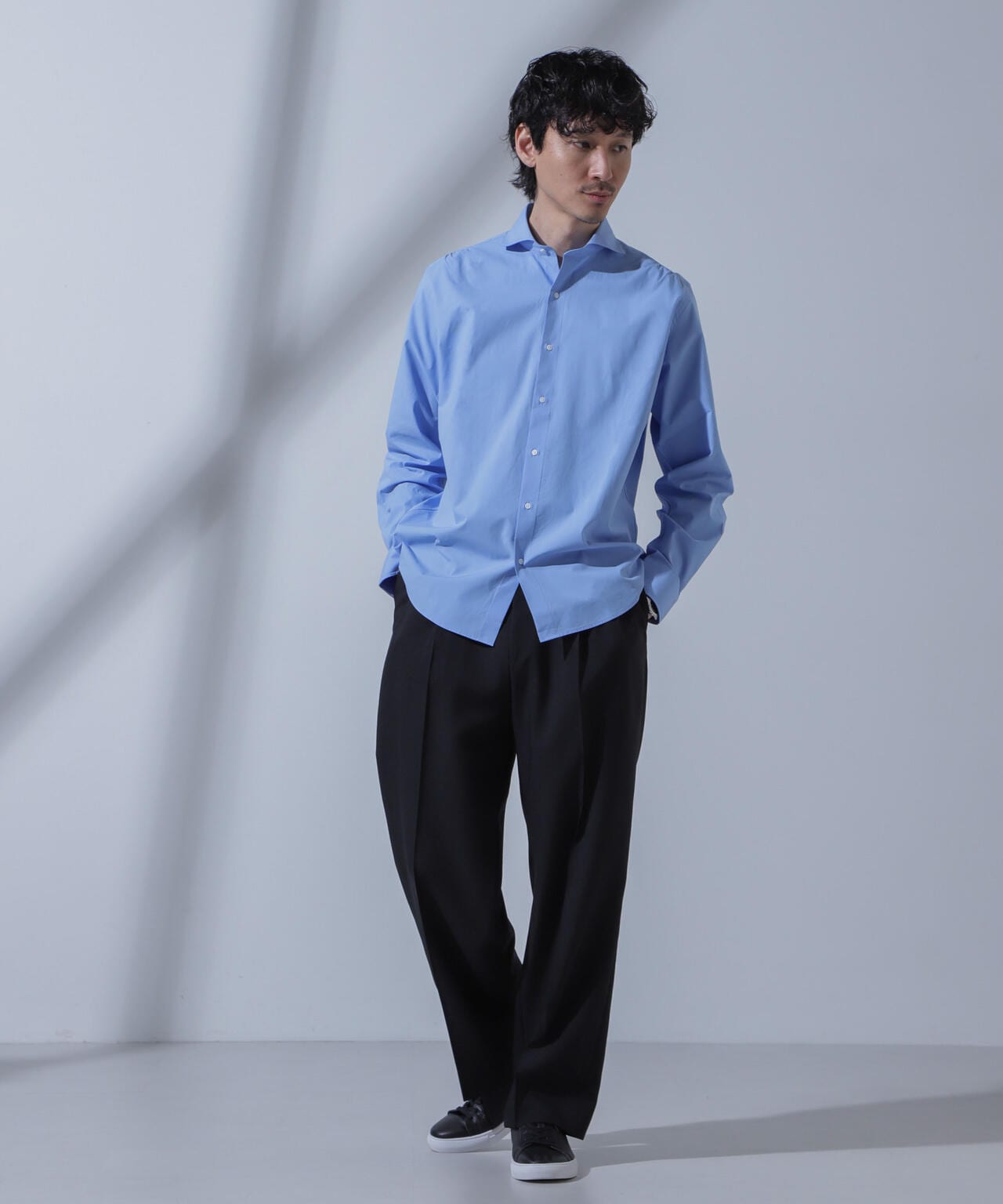 「N SHIRTS」AntiSoaked(R)汗染み防止ホリゾンタルカラーシャツ長袖 6684120227