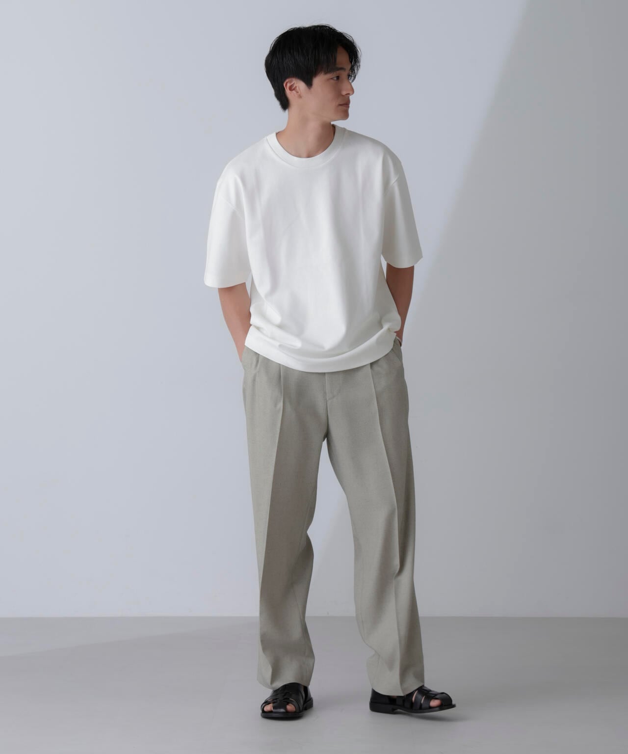 ダブルスムースクルーネックBIGTシャツ 半袖 6724124233