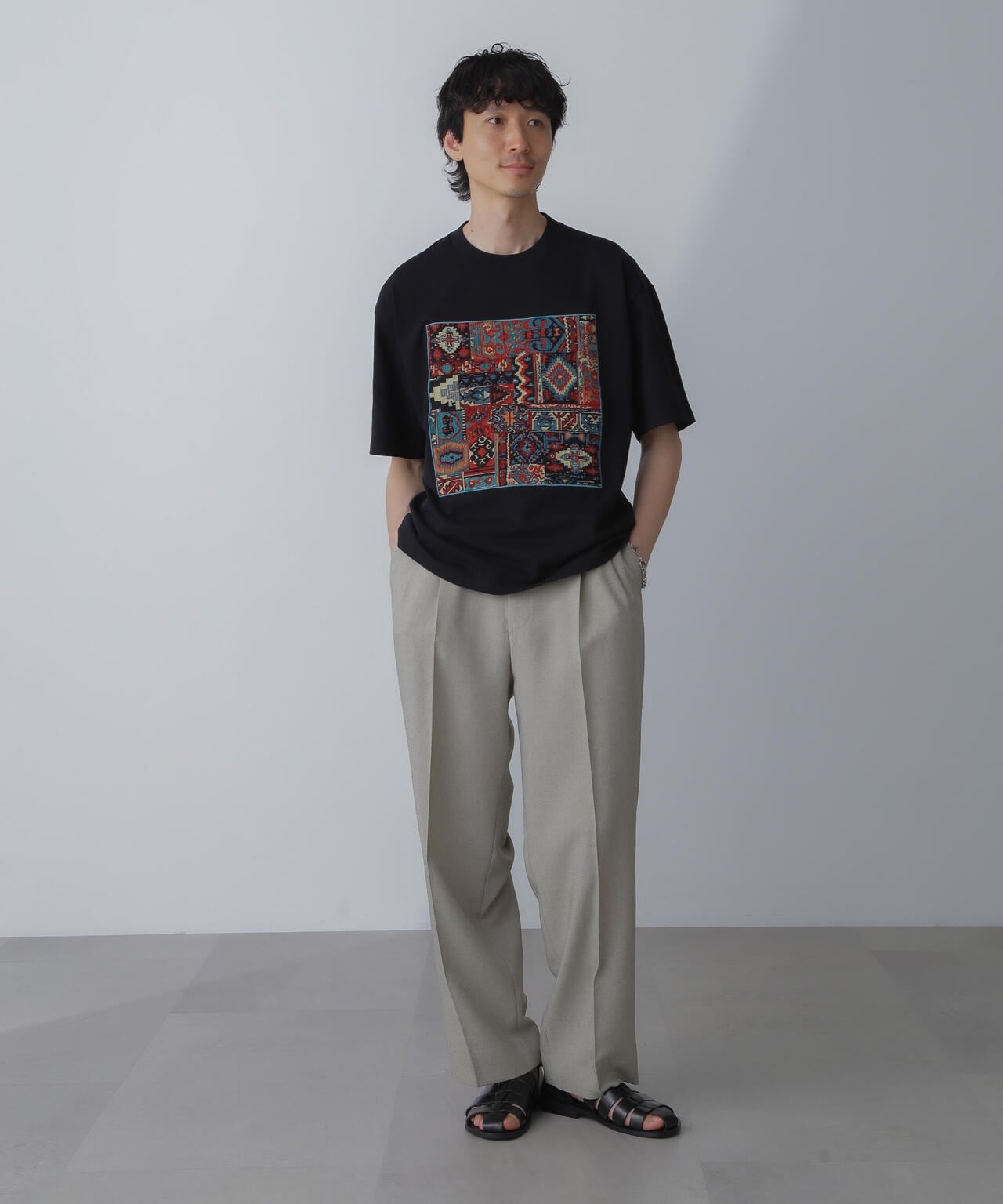 フレームアートワイドTシャツ 半袖 6724124228