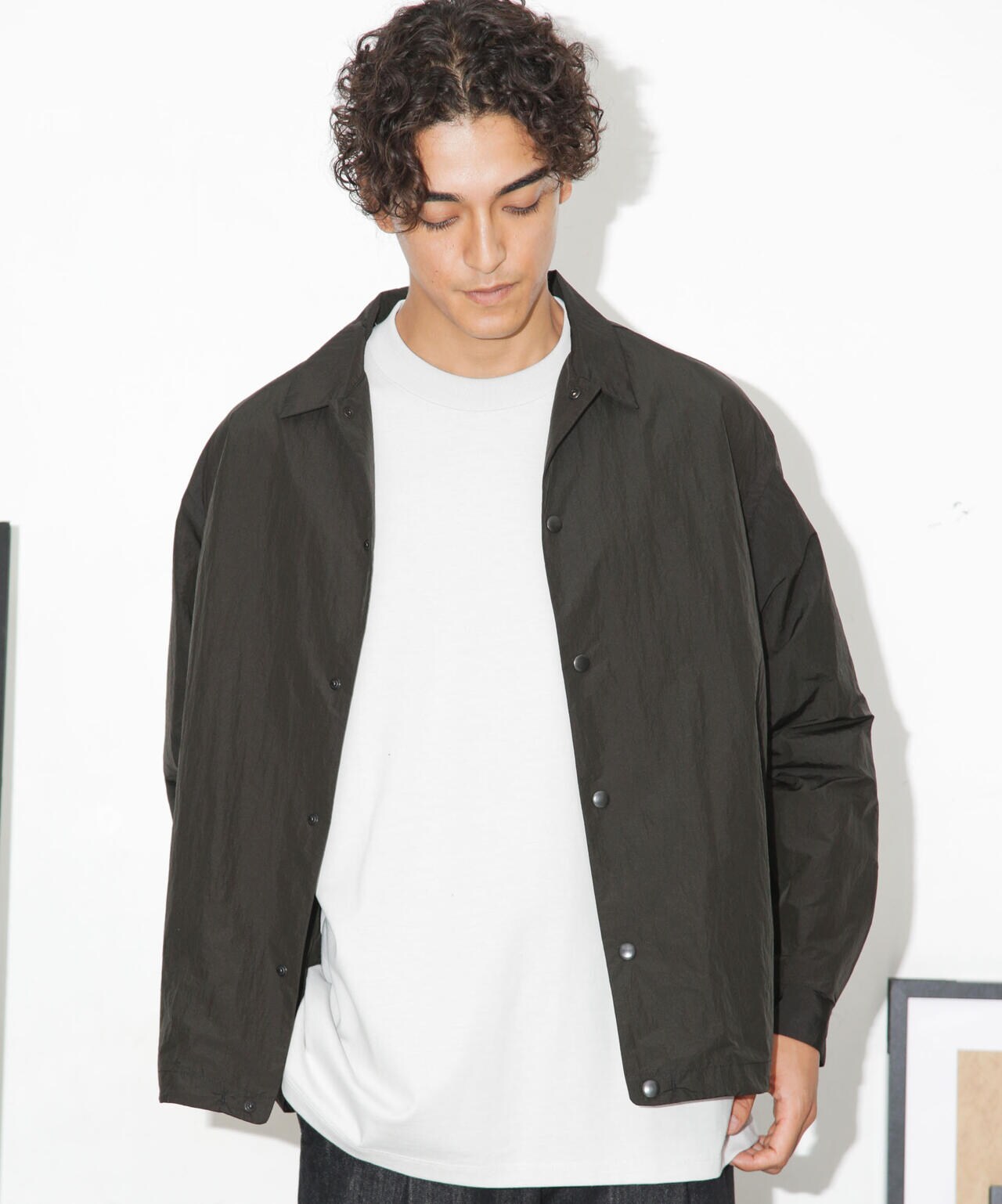 ナイロンヘムシャーリングシャツブルゾン 6683220221