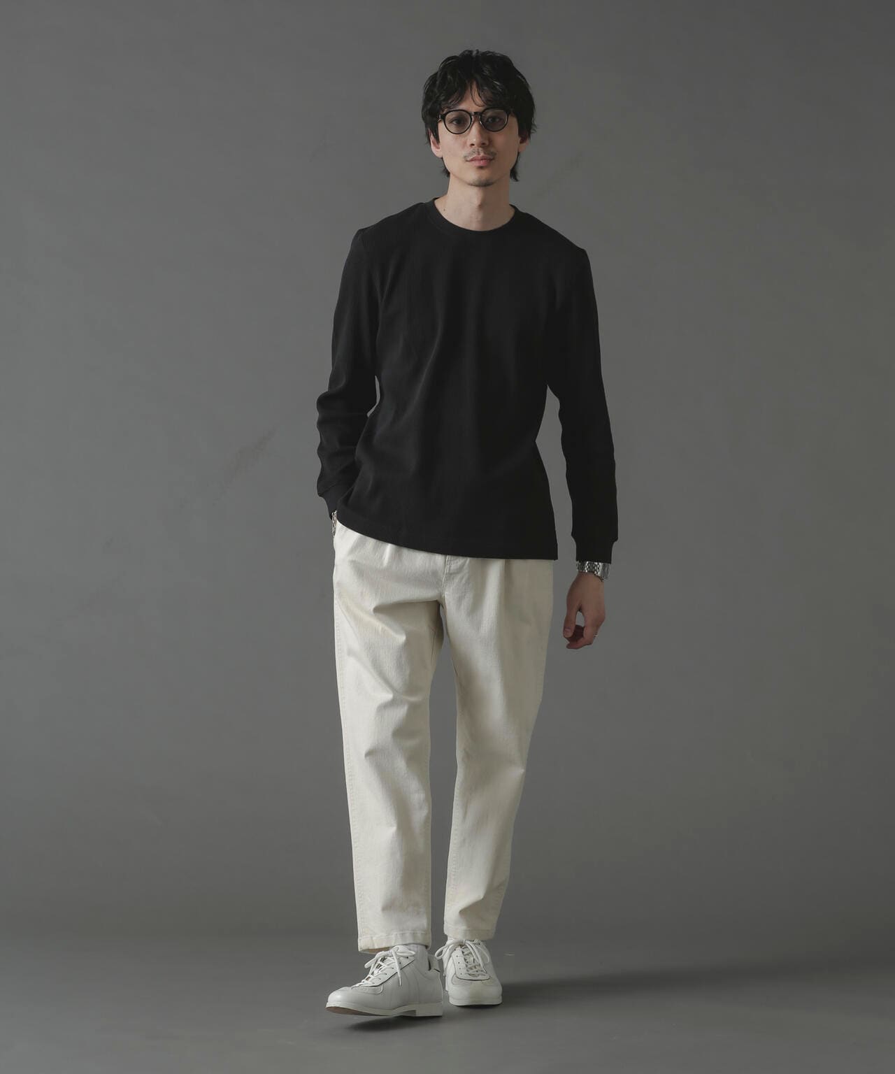 アンチスメルワッフルTシャツ 長袖 6724123212
