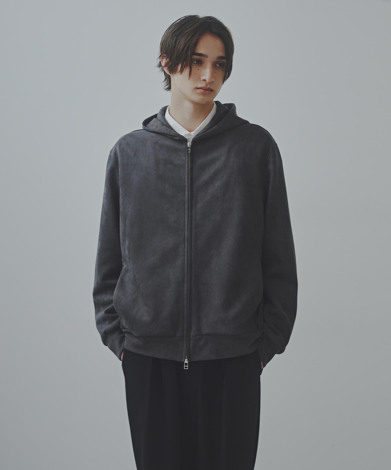 「Commonuse」フェイクスウェードパーカー 6684212220