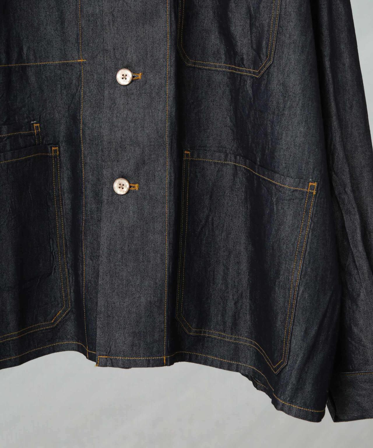 benine 9/6oz Silk Denim Work Jacket 6705112038