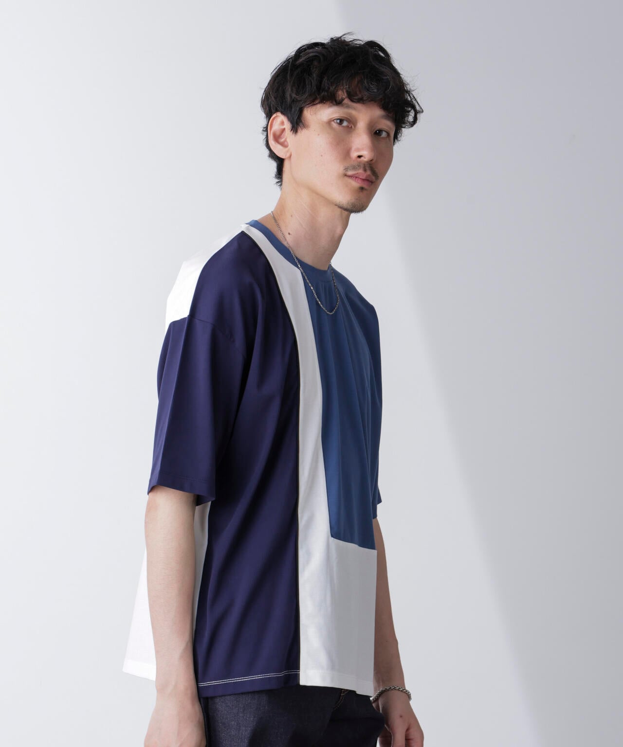 リラックス切り替えスムースTシャツ 半袖 6724124261