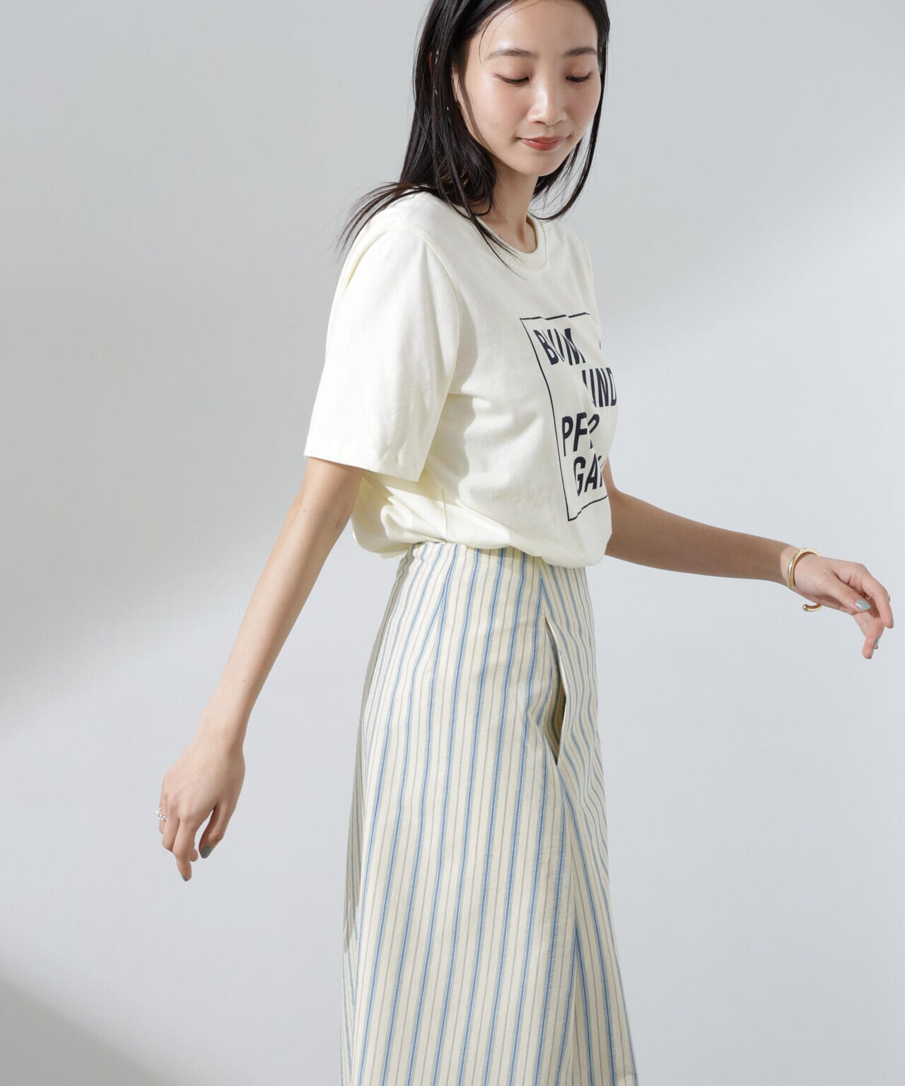 BAUM UND PFERDGARTEN/Organic Cotton Jersey ロゴTシャツ 6715124002