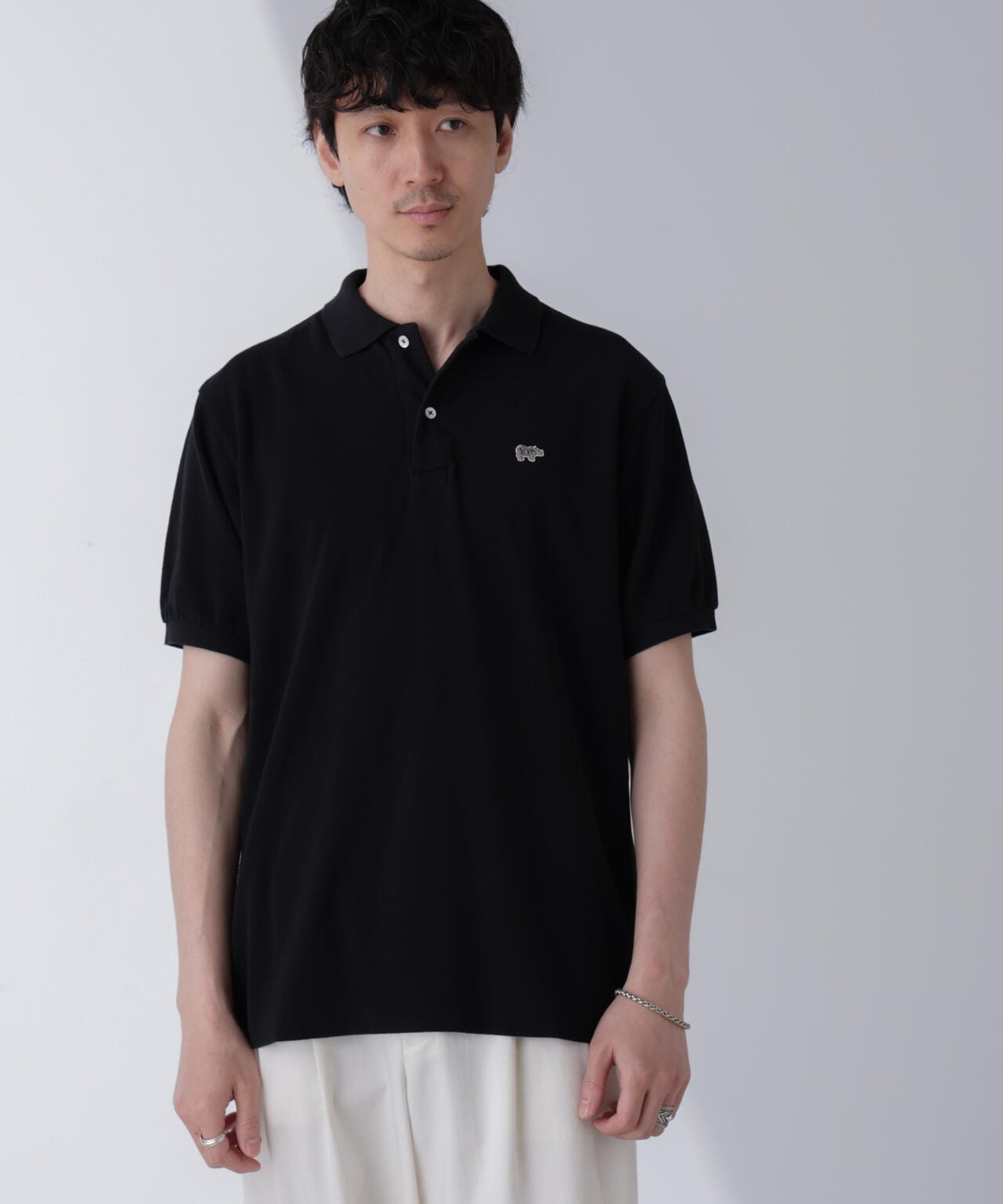 SCYE/Cotton Pique Henley Neck Shirt 6704124017