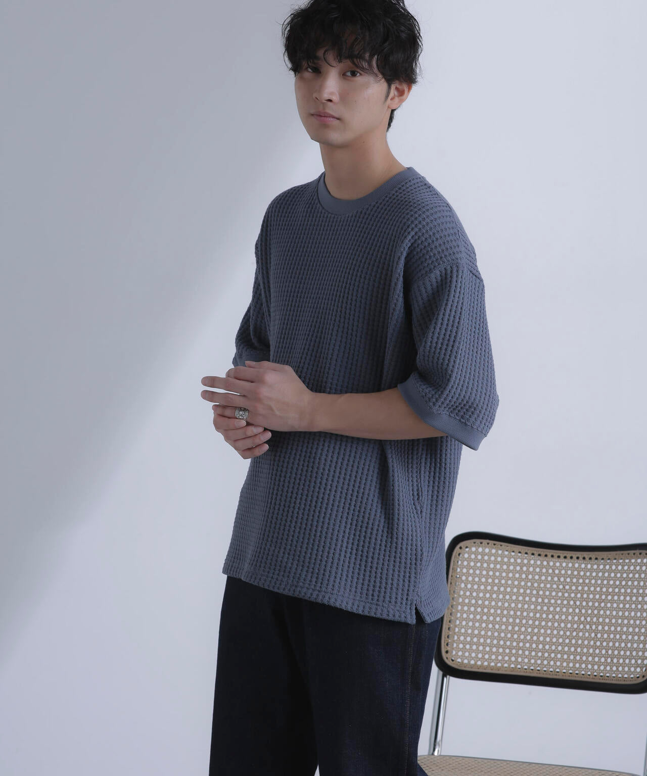 オニワッフルビッグTシャツ 五分袖 6724124212