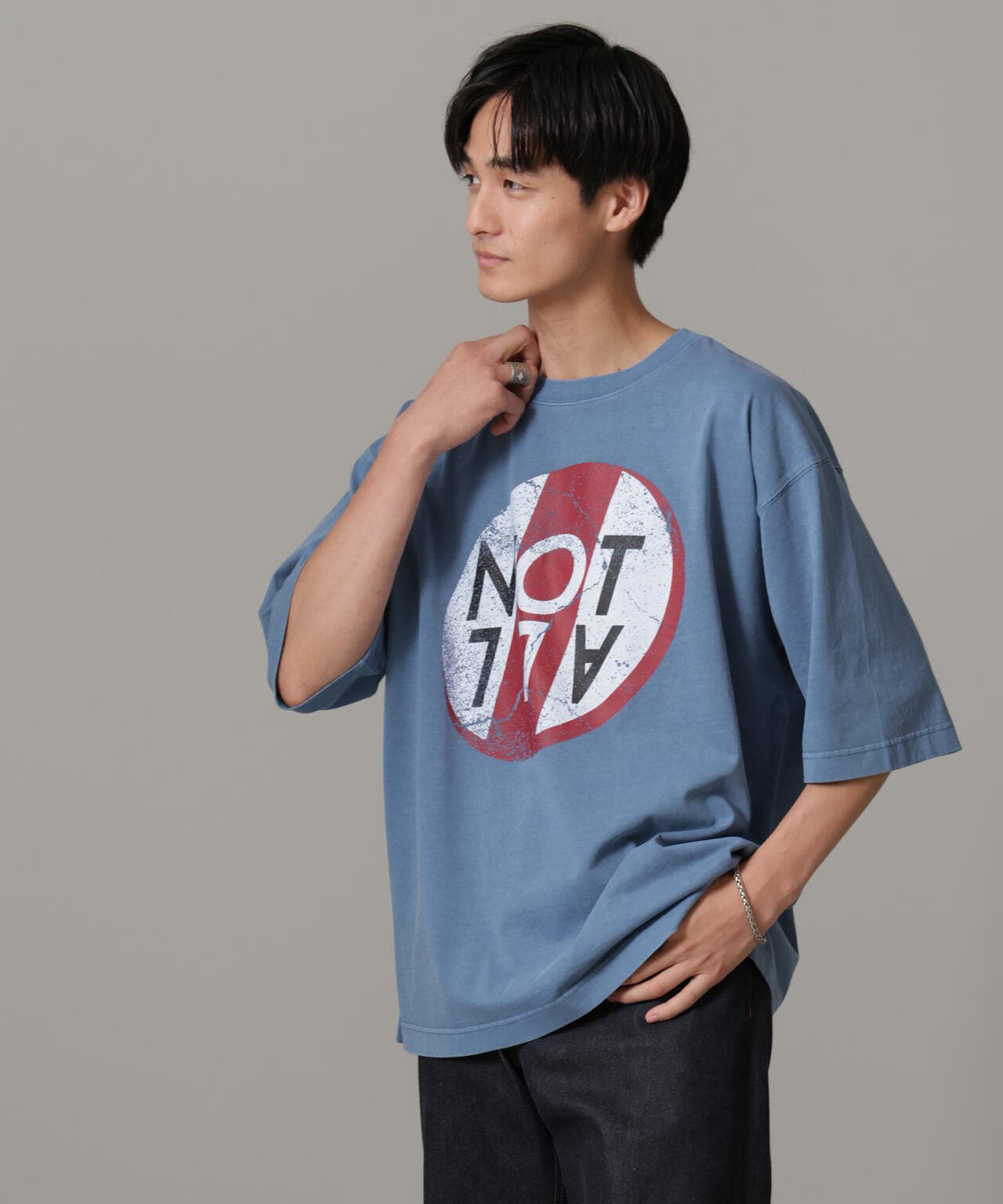 「NOT ALL」オーバーダイTシャツ 半袖 6724224227