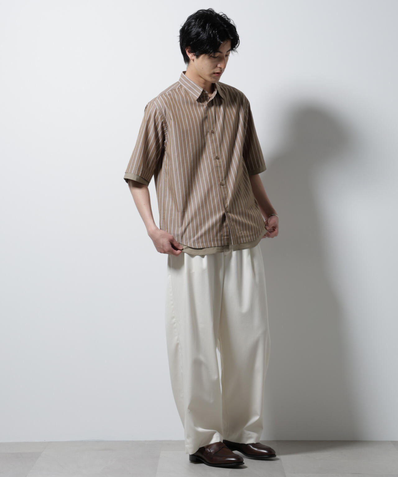 WEB限定/クレイジーストライプシャツ 半袖 2 6725121231