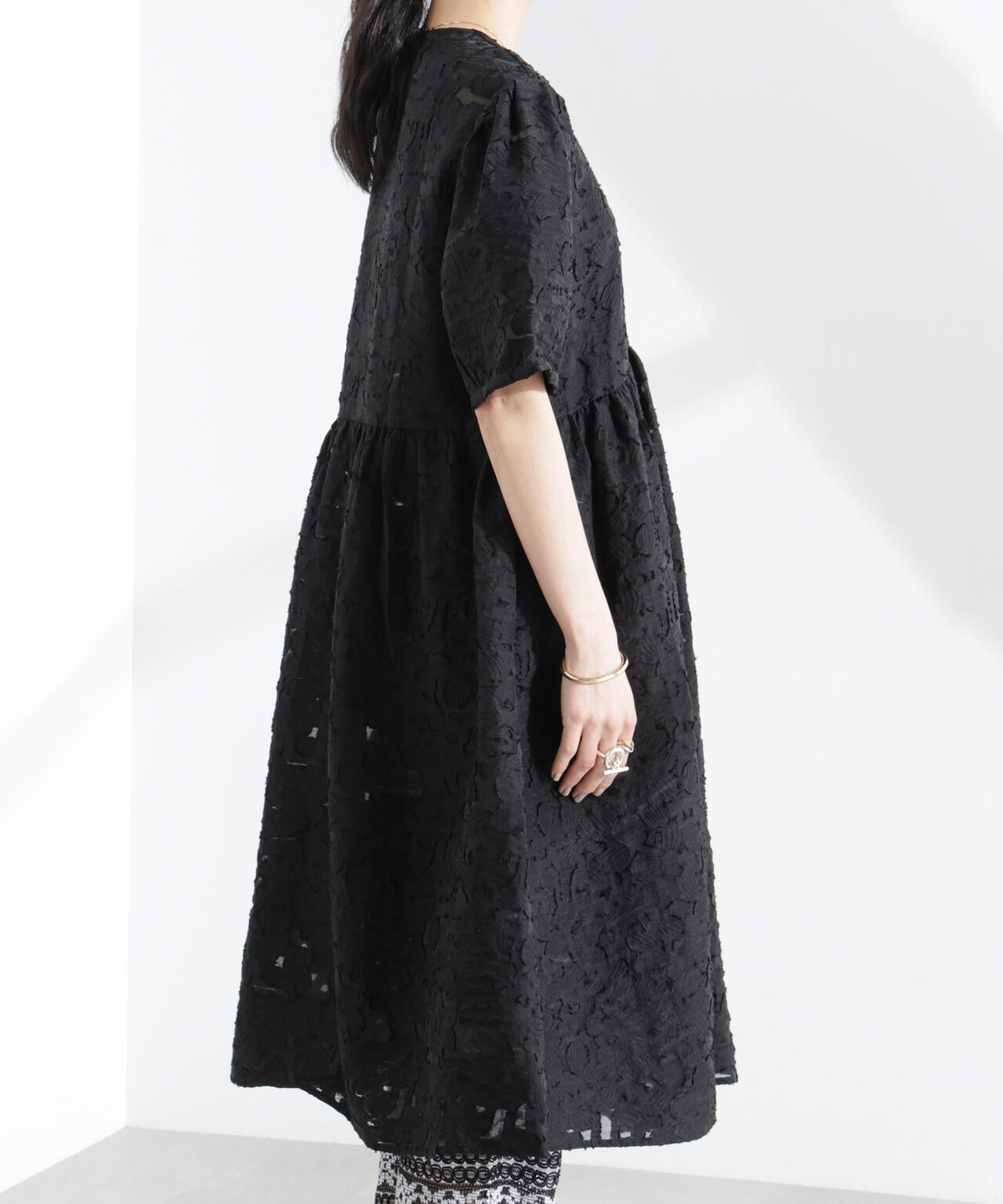 BAUM UND PFERDGARTEN/Flower Jacquard ワンピース 6715119047