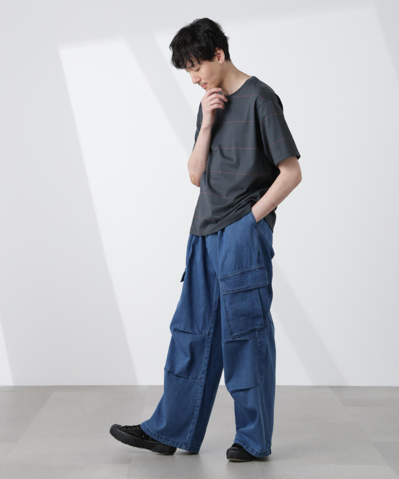 パネルボーダーTシャツ 半袖 6725124230