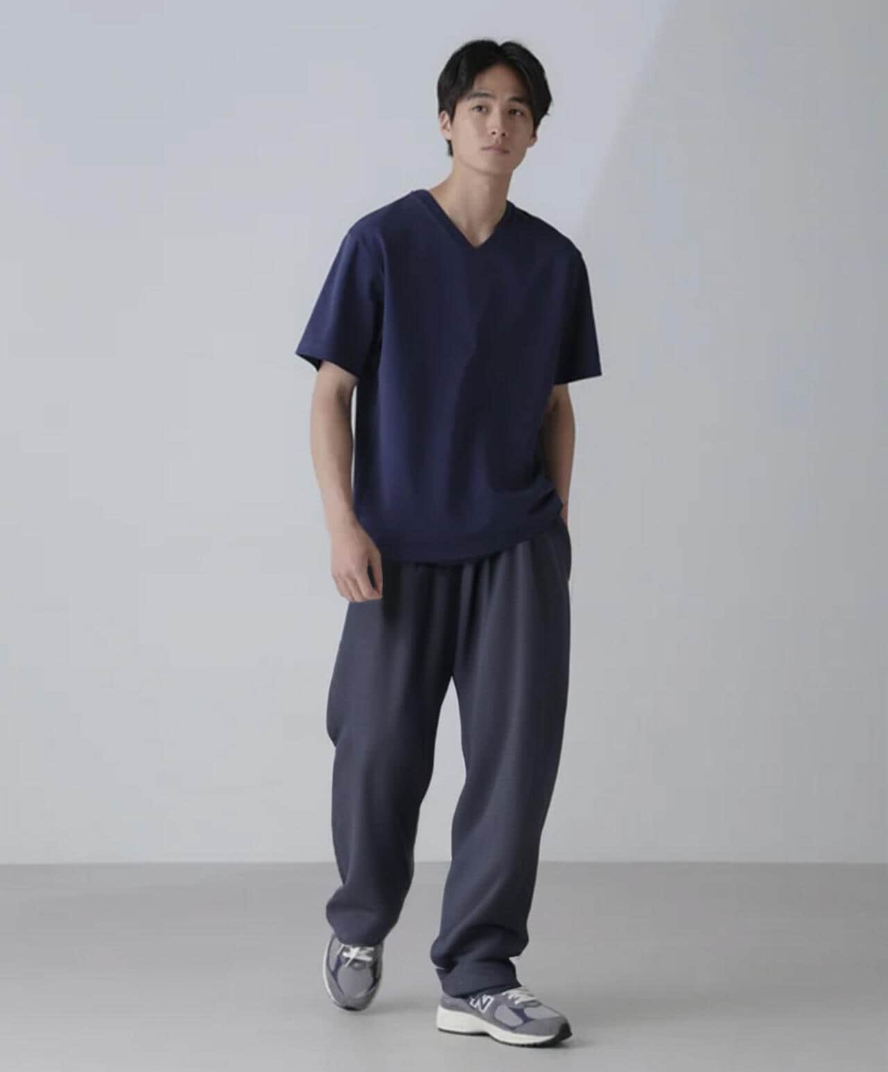 ダブルスムースVネックTシャツ 半袖 6724124232